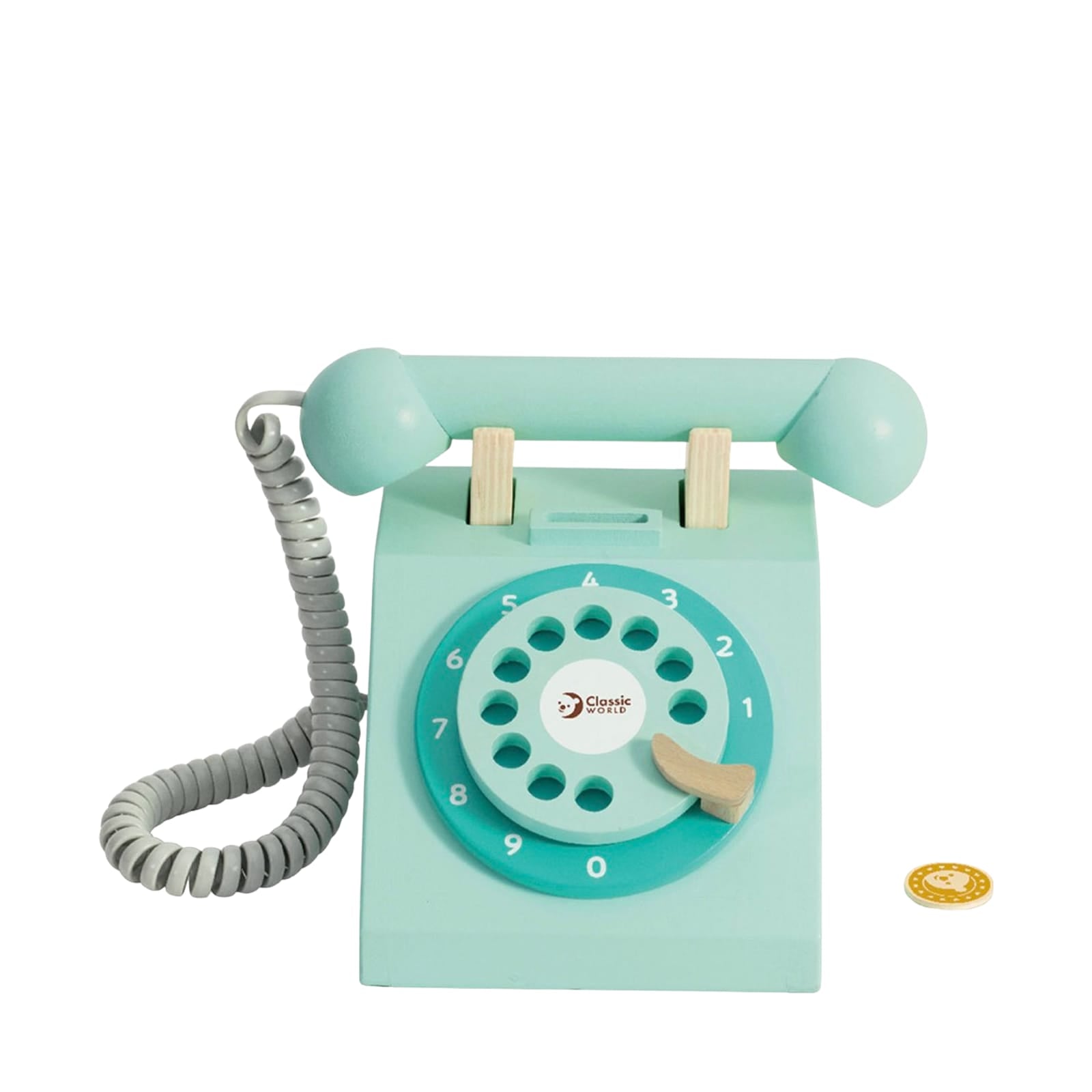 Wooden Play Telephone with Coins