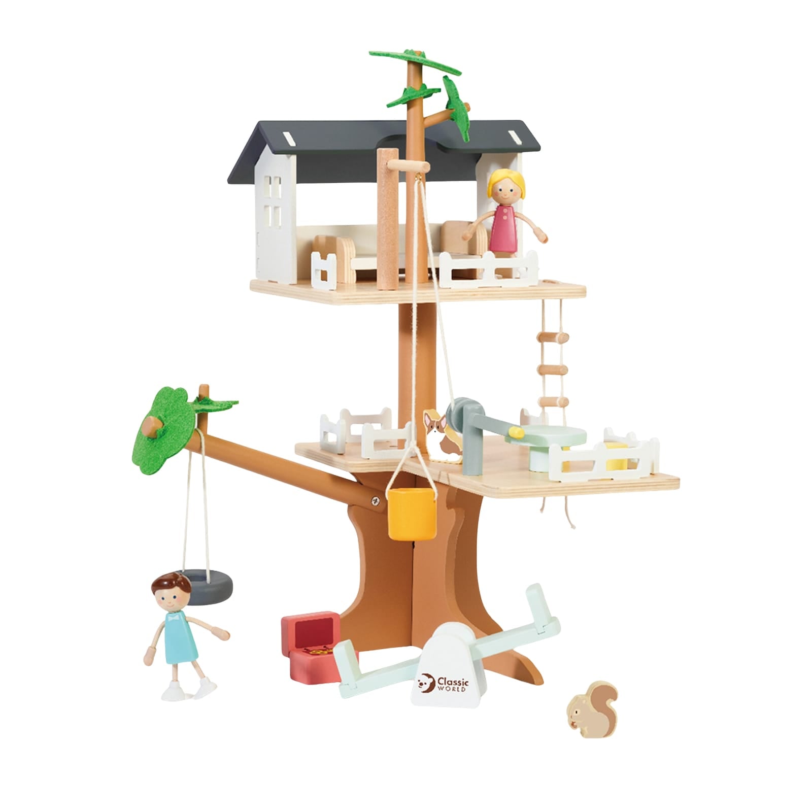 Wooden Tree House and Accessories