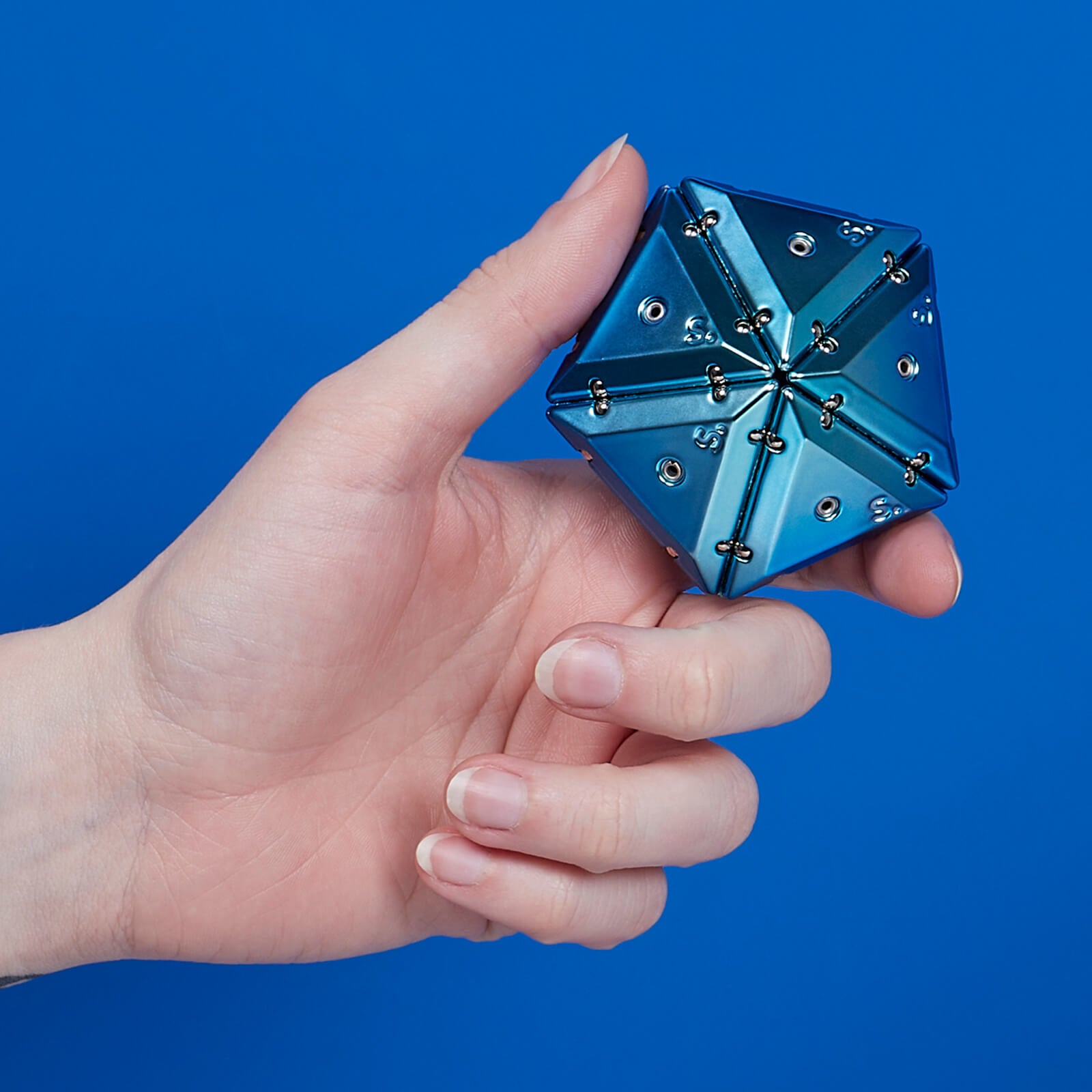 Geode Magnetic Fidget Pyramid - Chrome Cosmos