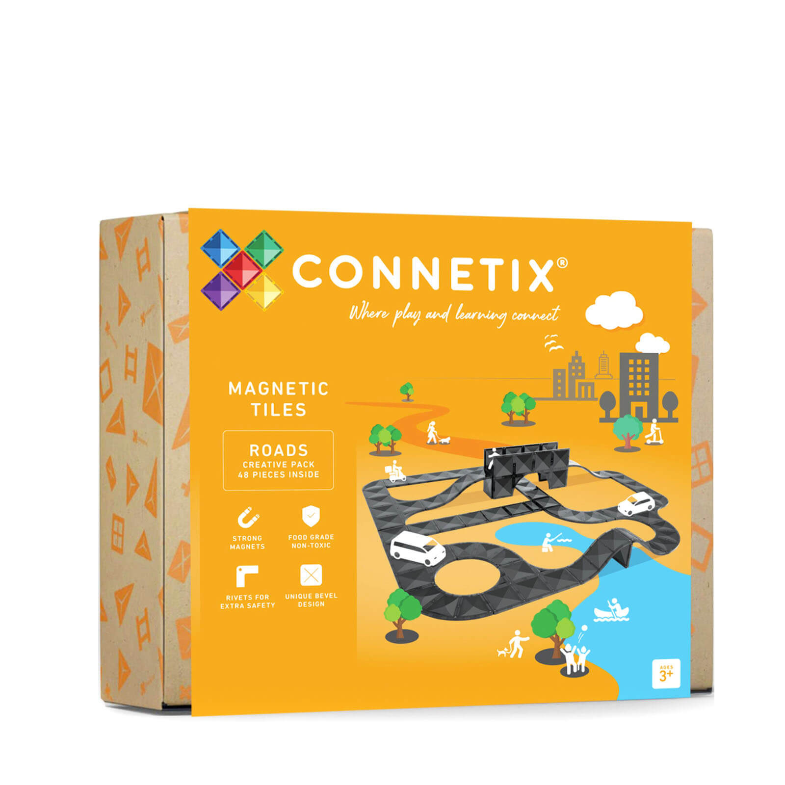 Magnetic Tiles Roads Creative Pack - 48 Pieces