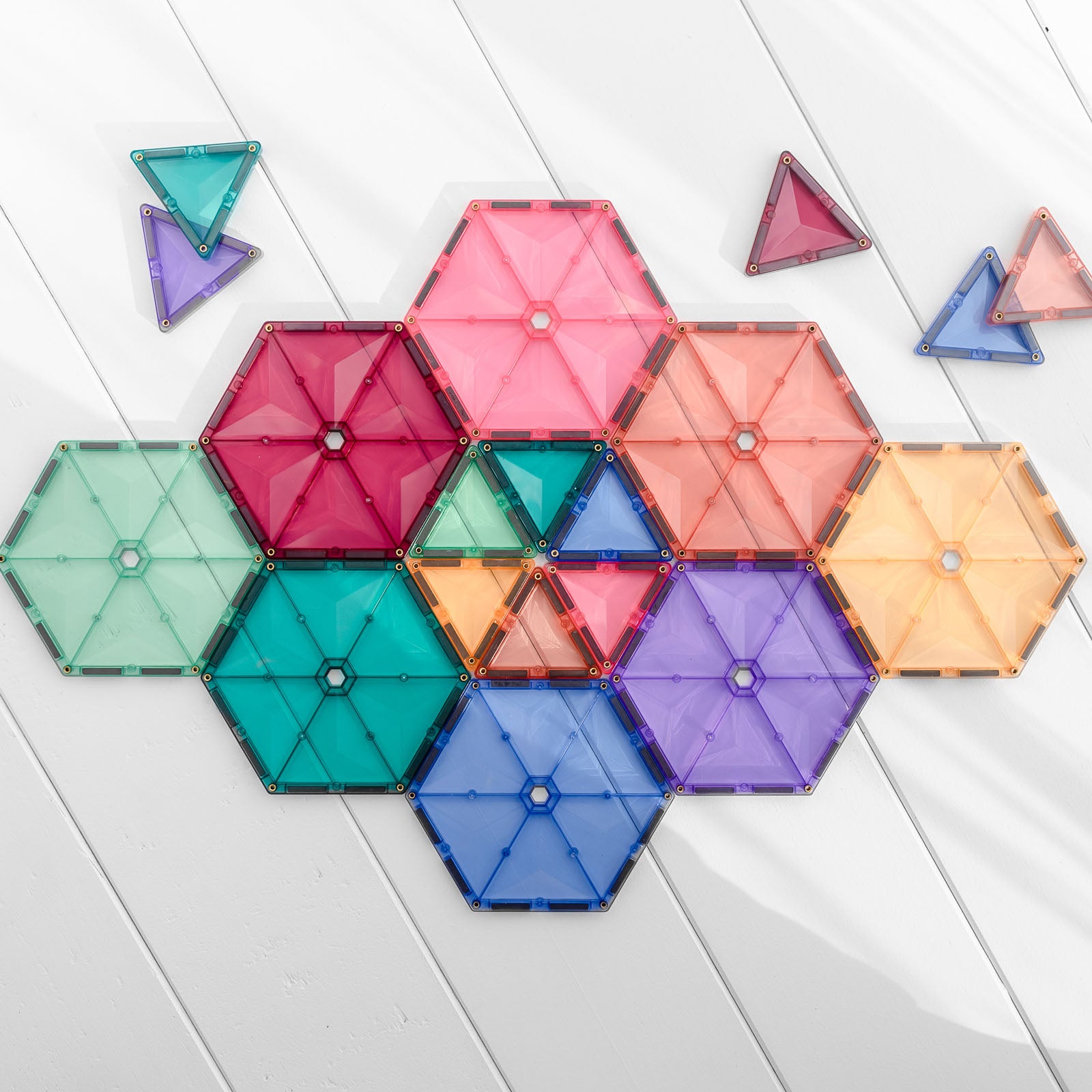 Magnetic Tiles Pastel Geometry Pack - 40 Pieces