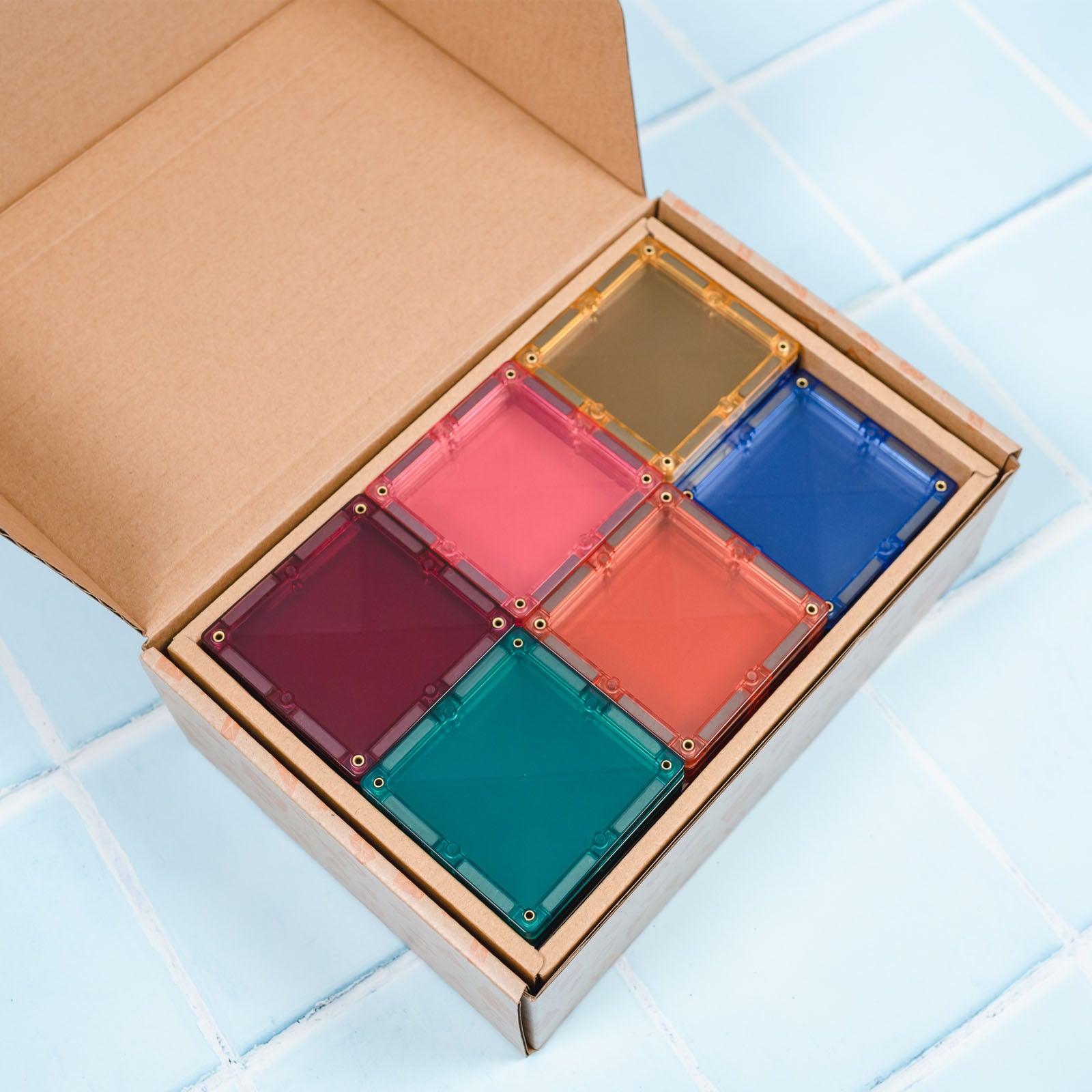 Magnetic Tiles Pastel Square Pack - 40 Pieces