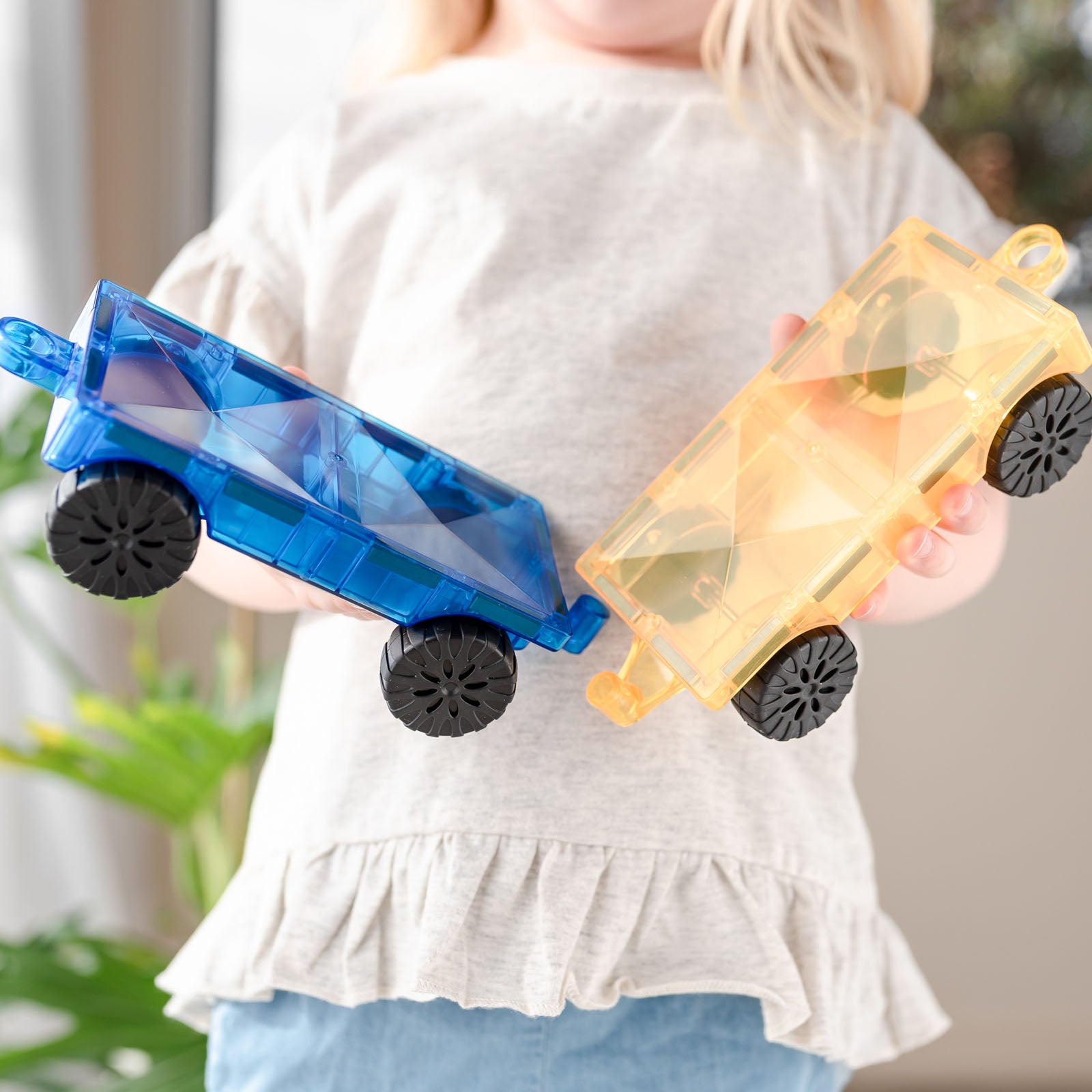 Magnetic Tiles Rainbow Car Pack - 2 Pieces