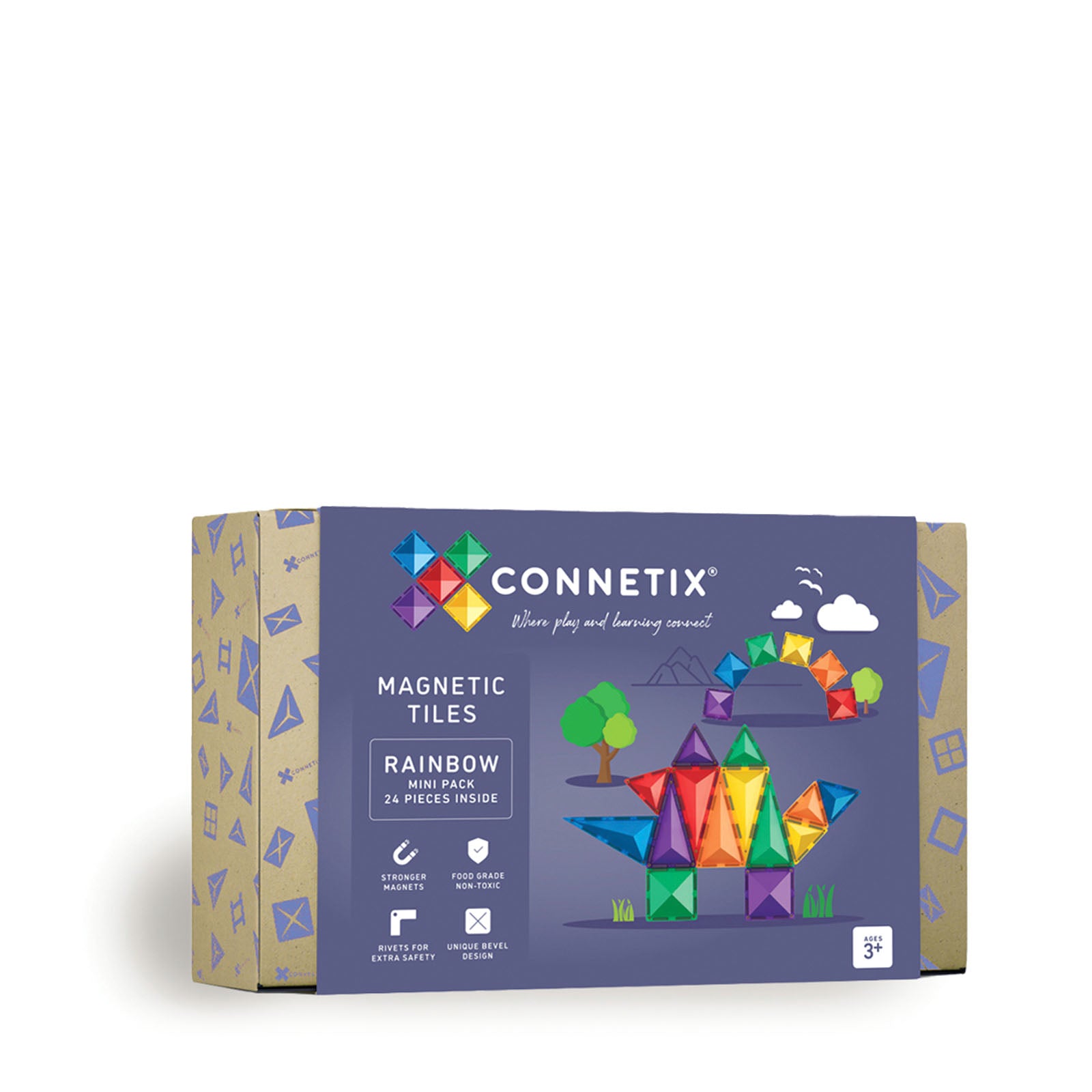 Magnetic Tiles Rainbow Mini Pack - 24 Pieces