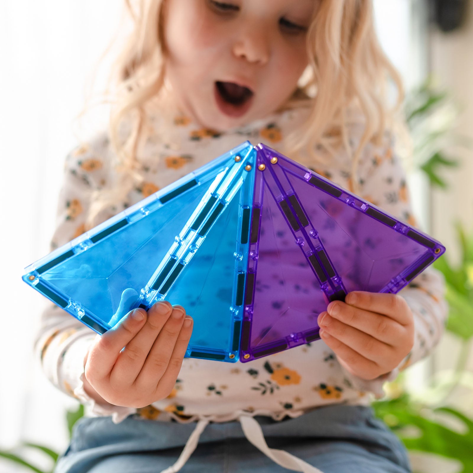 Magnetic Tiles Rainbow Geometry Pack - 30 Pieces