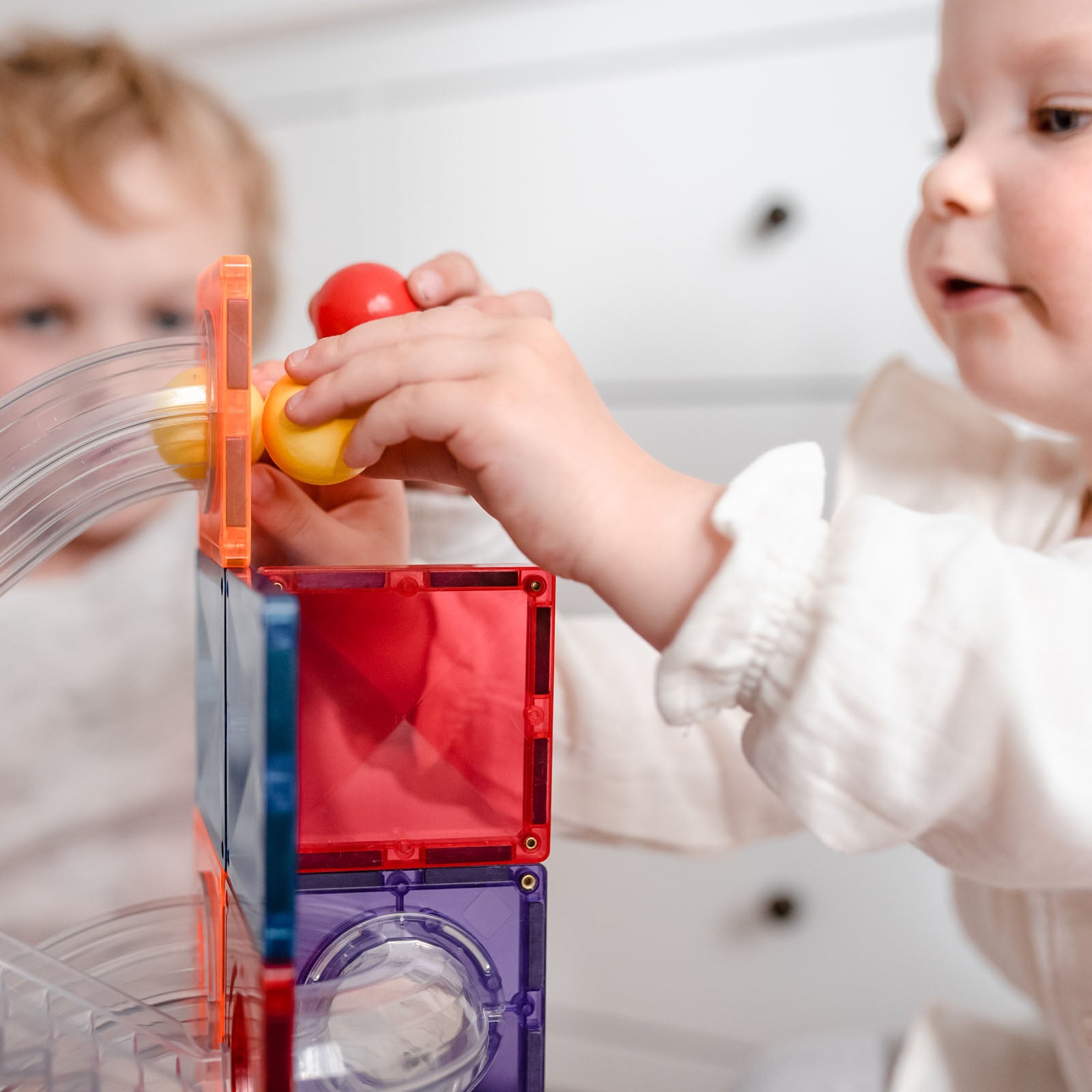 Magnetic Tiles Rainbow Ball Run Pack - 92 Pieces