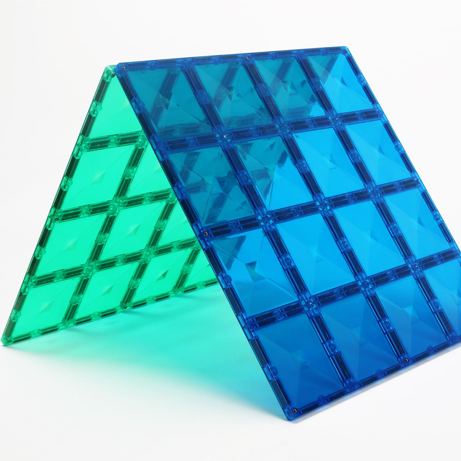 Magnetic Tiles Rainbow Blue & Green Base Plate Pack - 2 Pieces