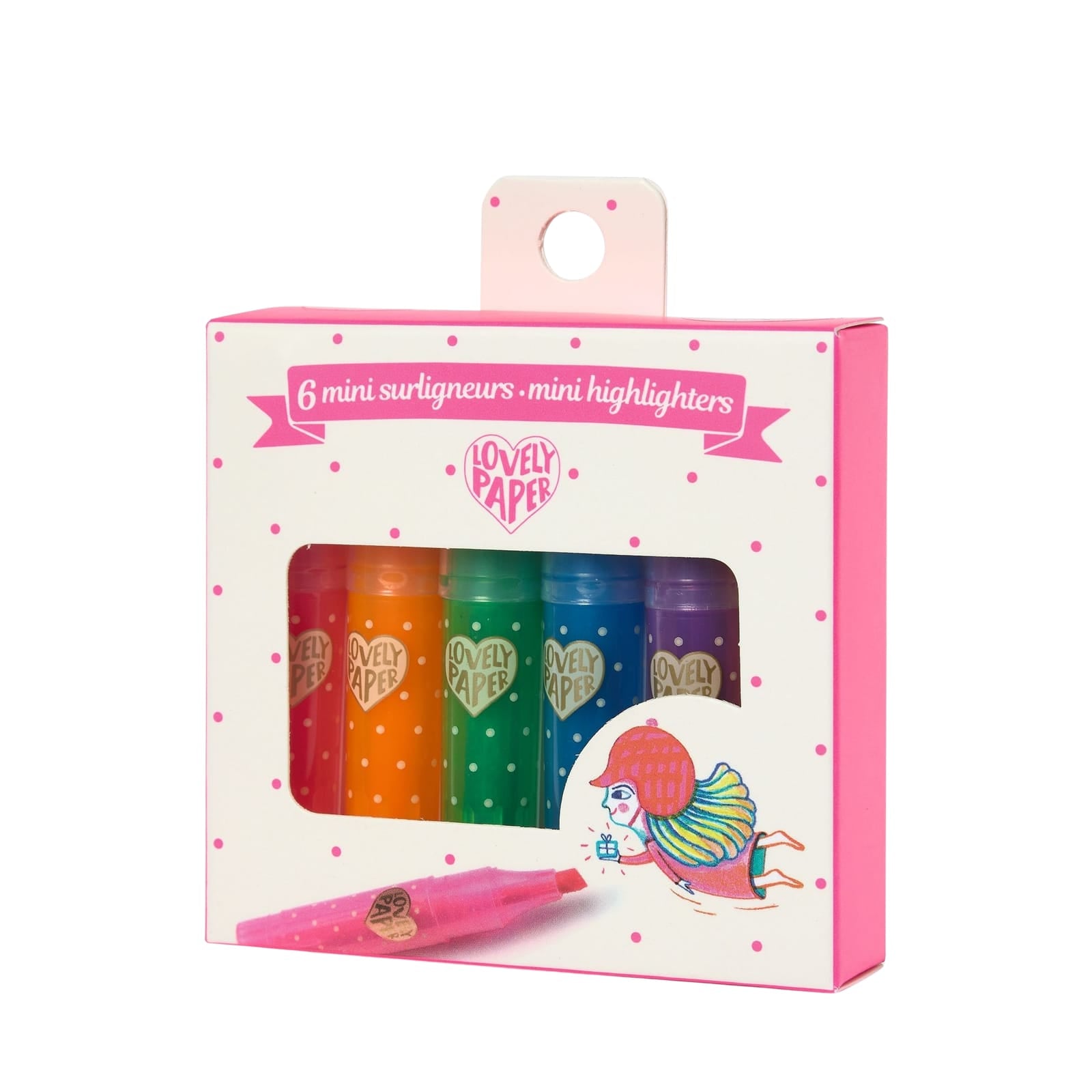 6 Mini Highlighters - Neon