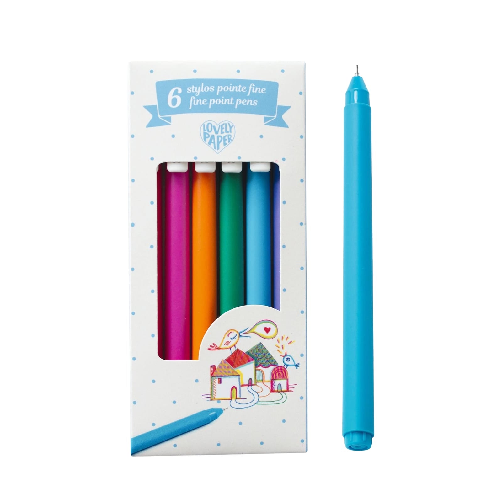 6 Gel Fine Point Pens - Classic