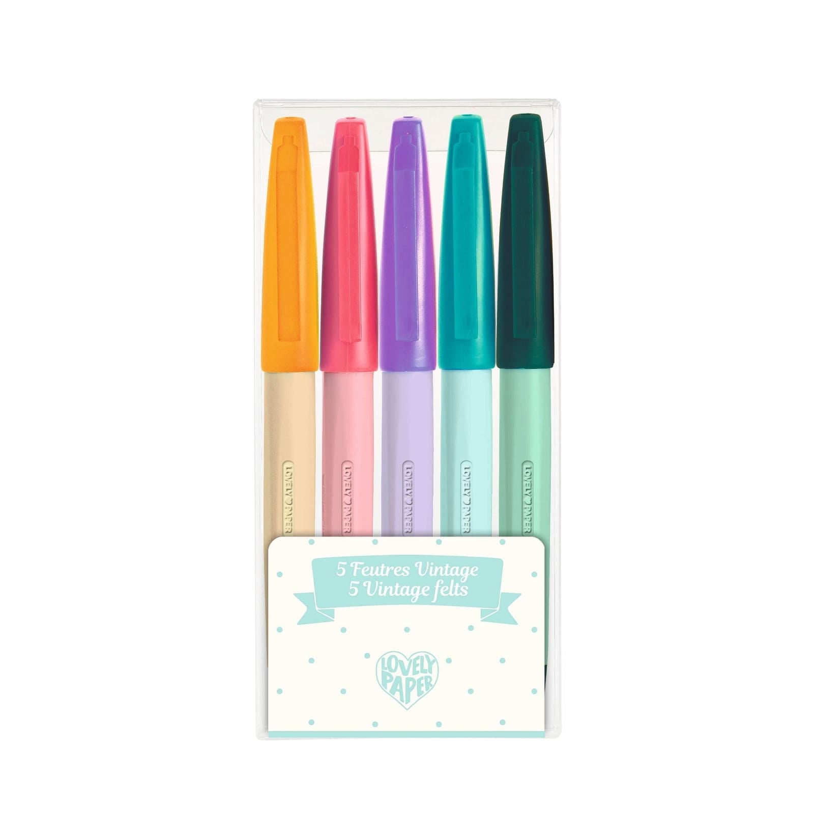 5 Felt Tip Pens - Vintage