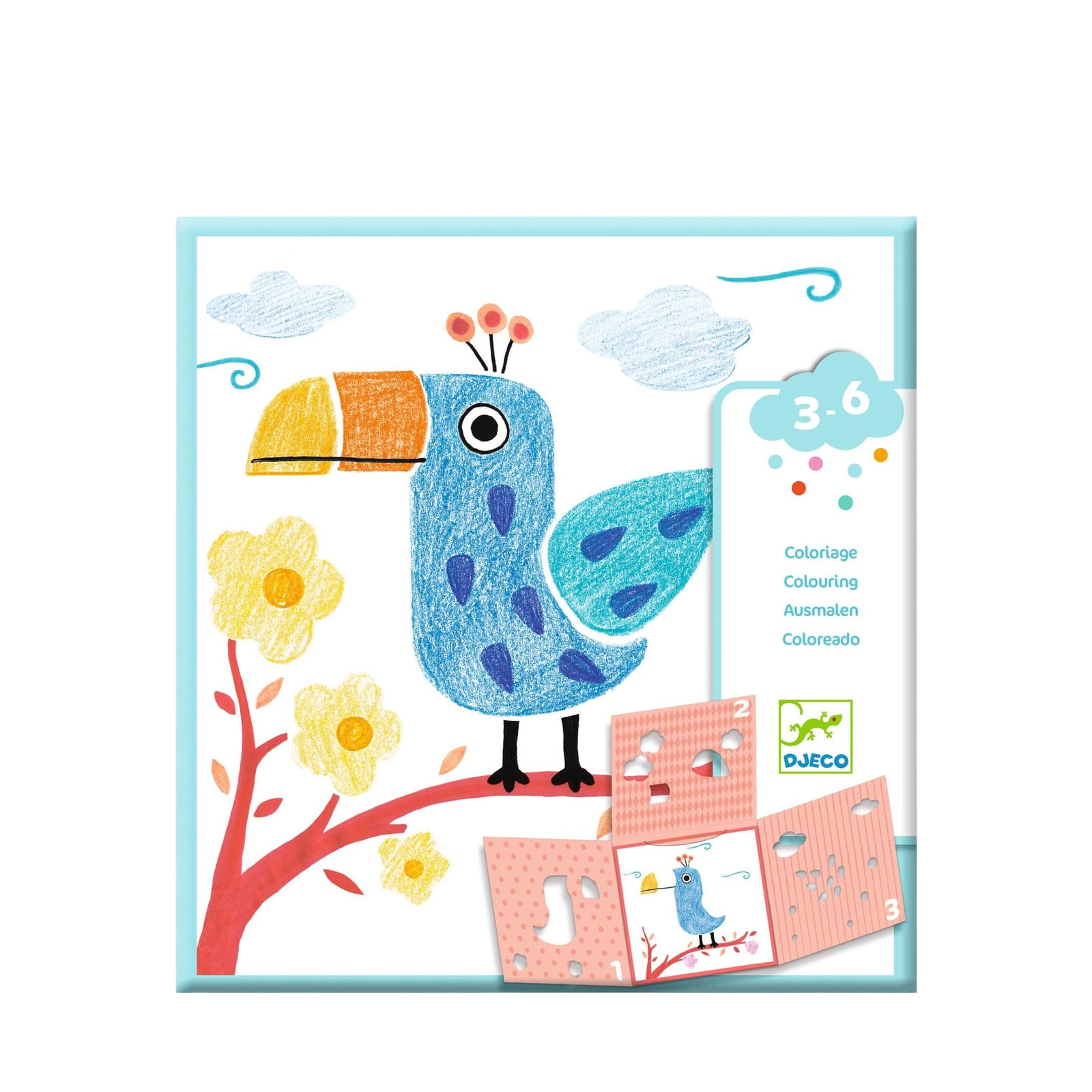 Stencil Craft Set - Animals with 3 Stencils
