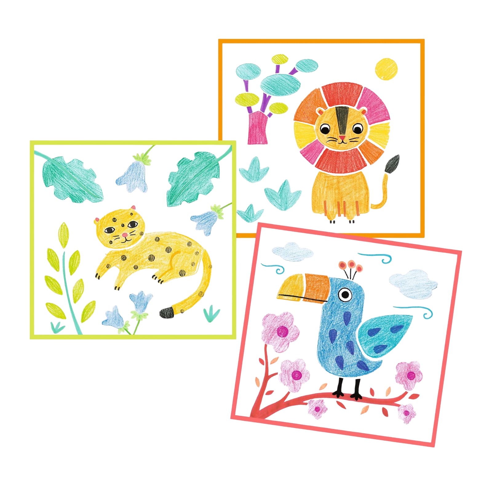 Stencil Craft Set - Animals with 3 Stencils