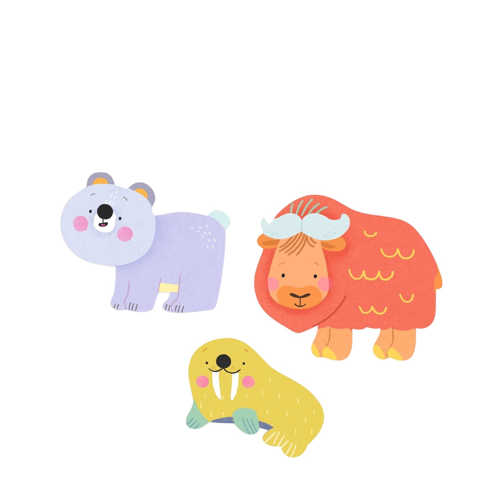 62 Repositionable Stickers - Ice Field Animals