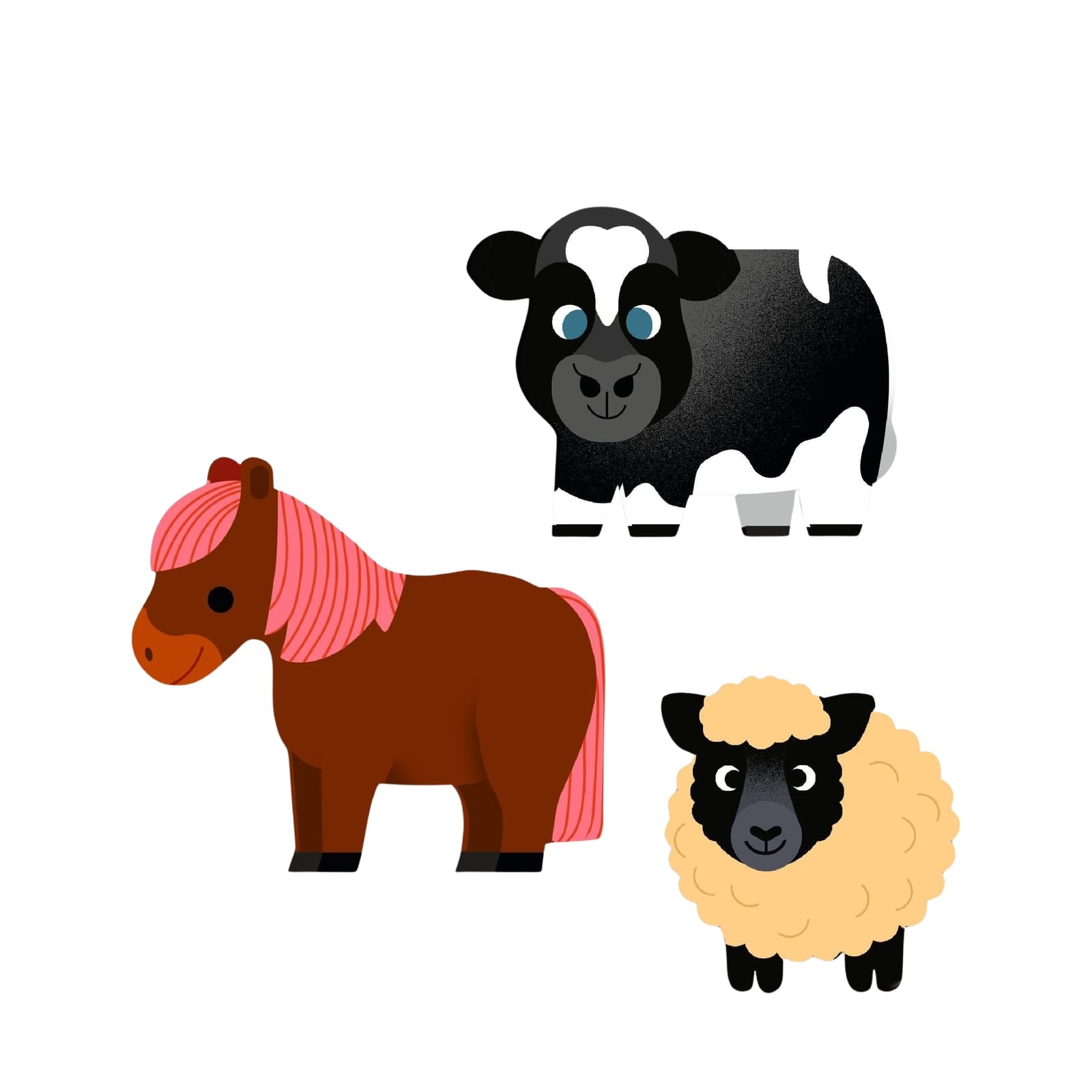 62 Repositionable Stickers - Farm Animals