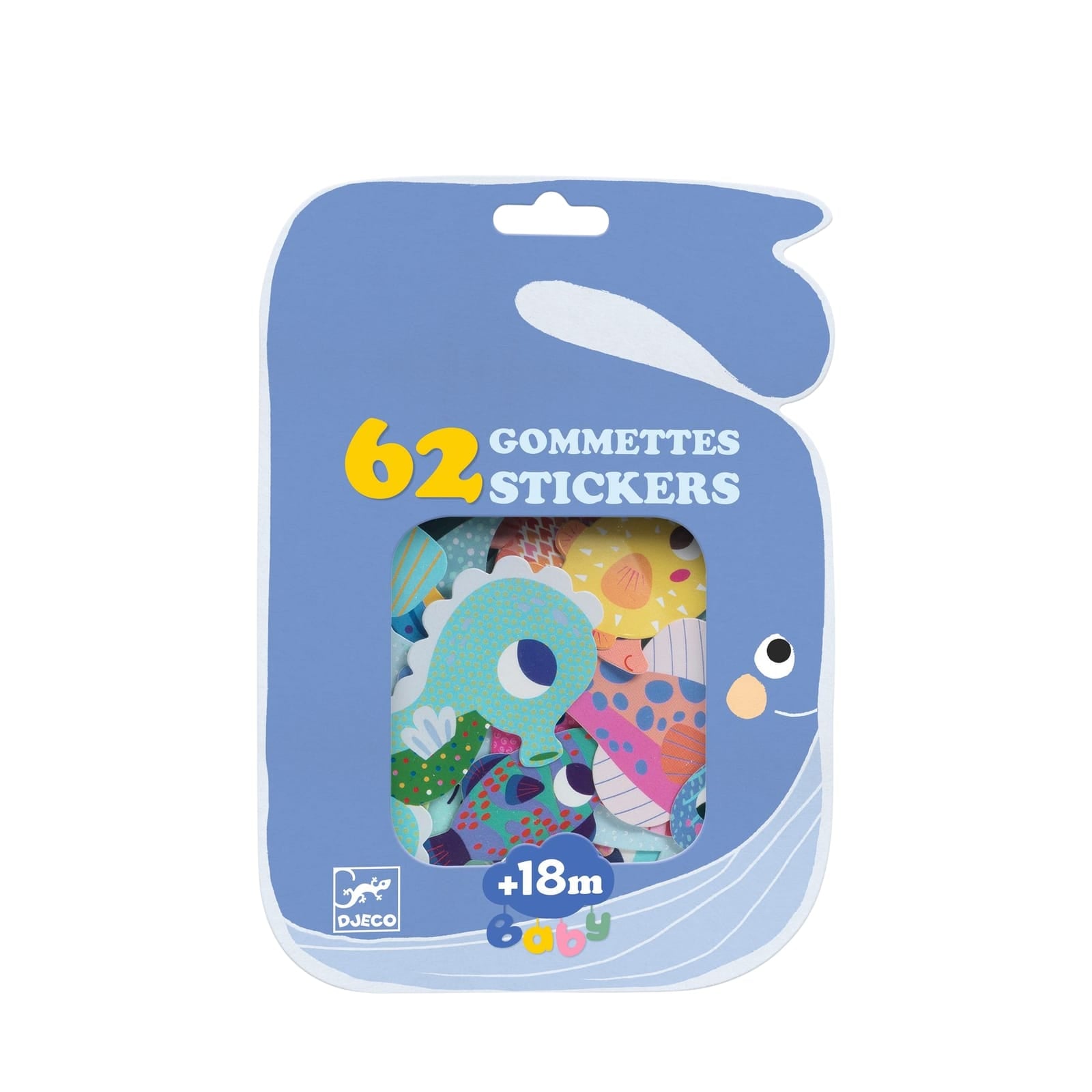 62 Repositionable Stickers - Sea Animals