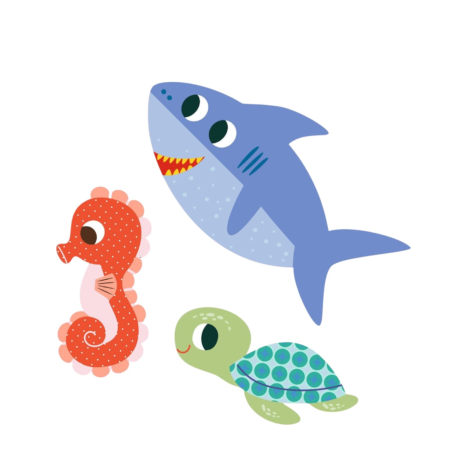 62 Repositionable Stickers - Sea Animals