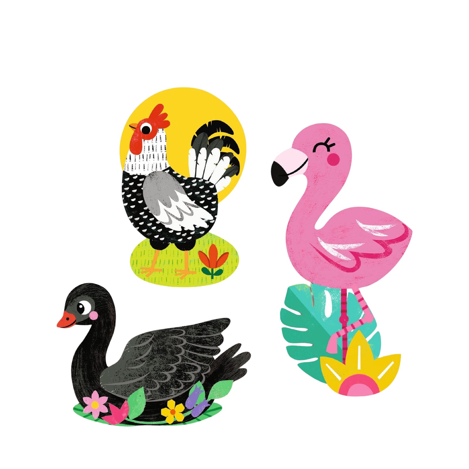 62 Repositionable Stickers - Birds
