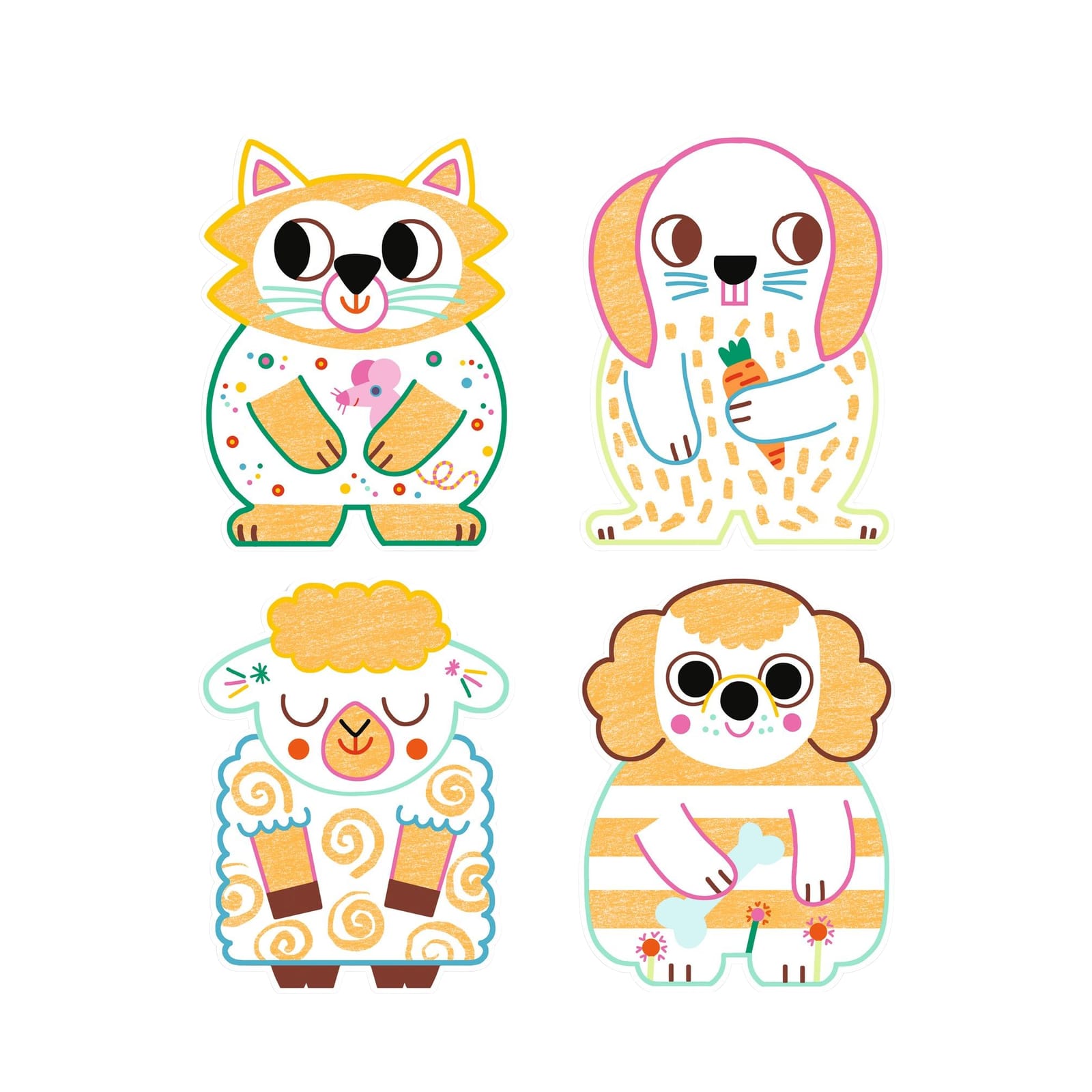 Colouring Craft Set - Domestic Animals
