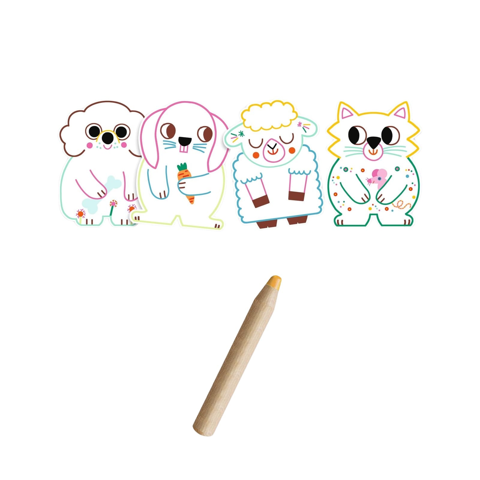 Colouring Craft Set - Domestic Animals