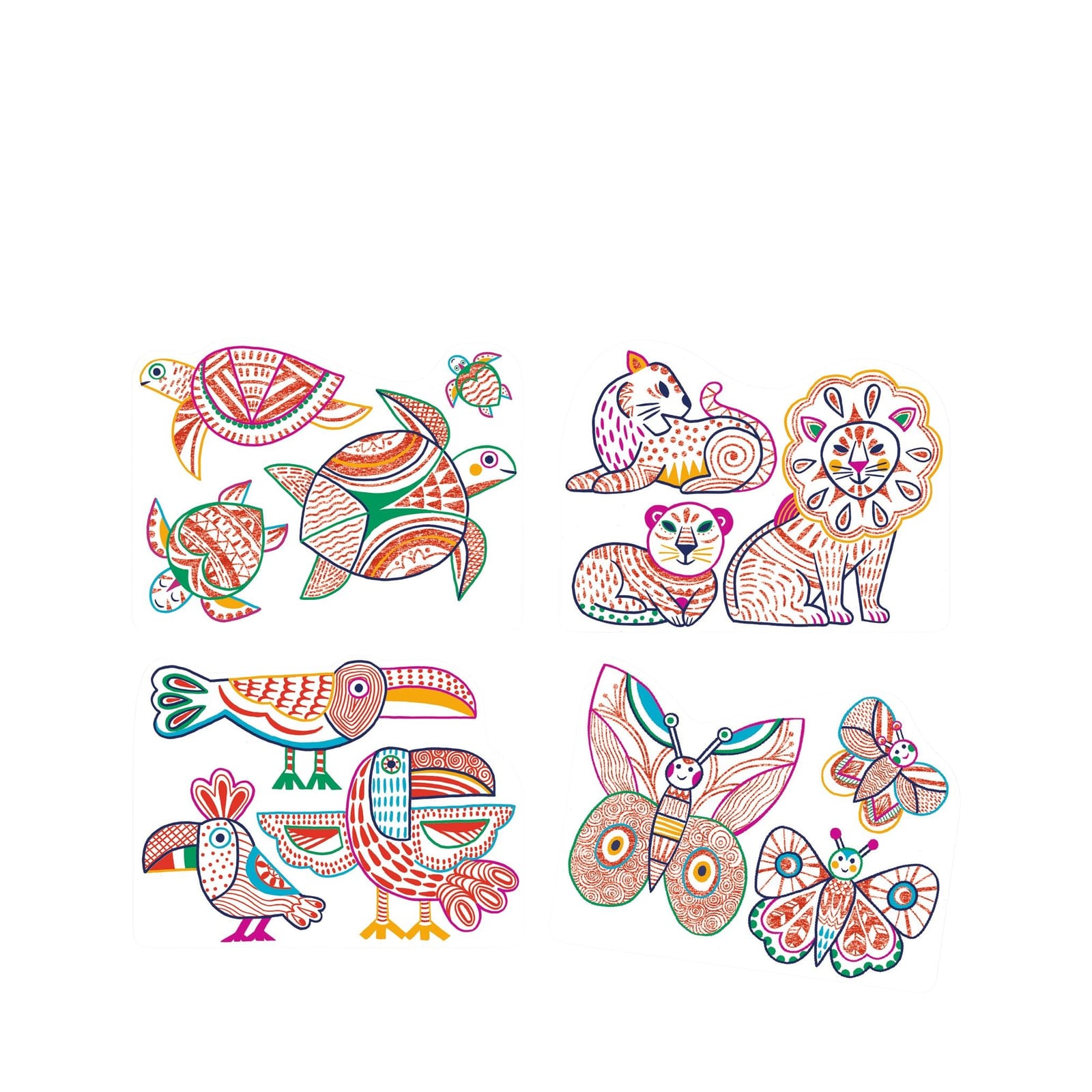 Colouring Craft Set - Wild Families