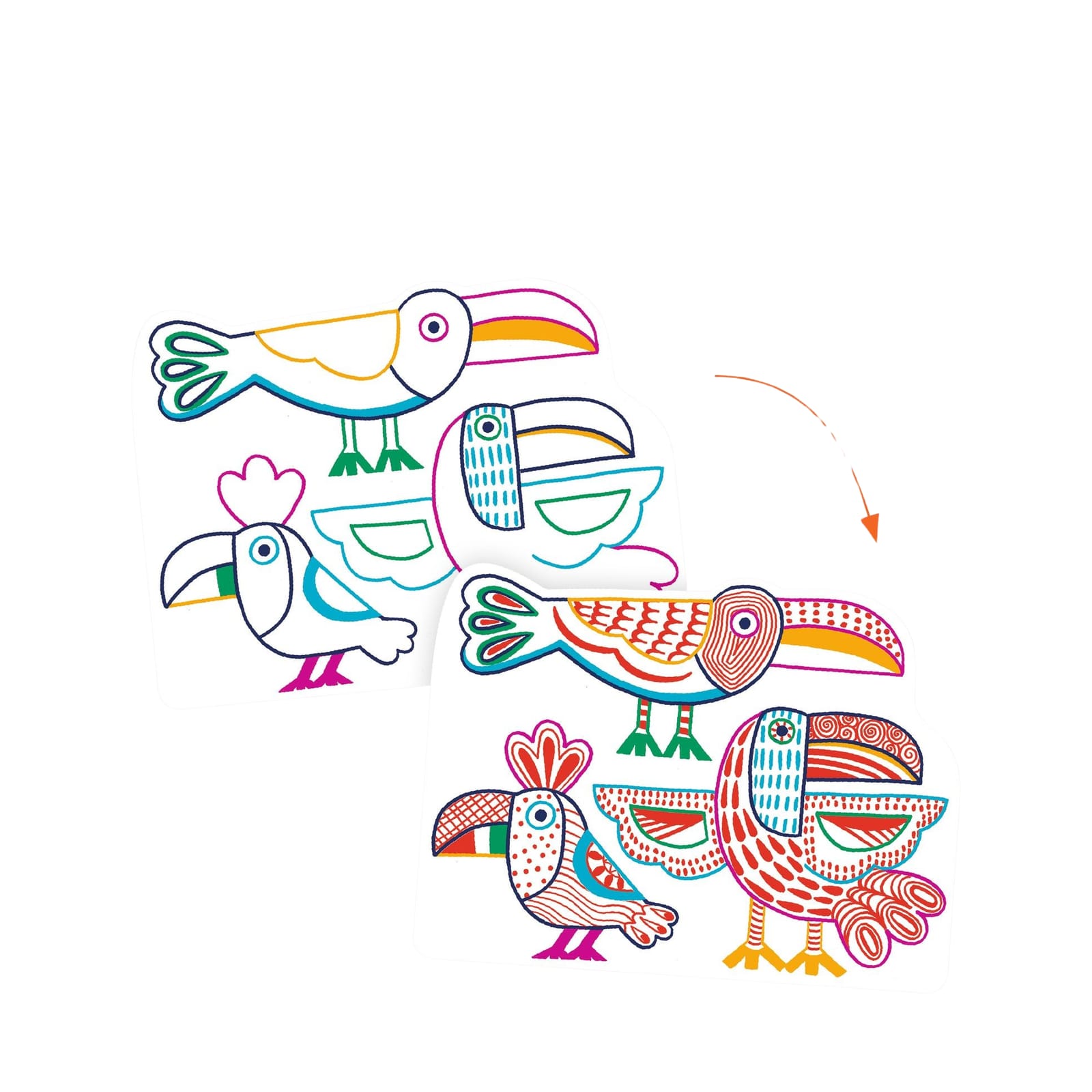 Colouring Craft Set - Wild Families