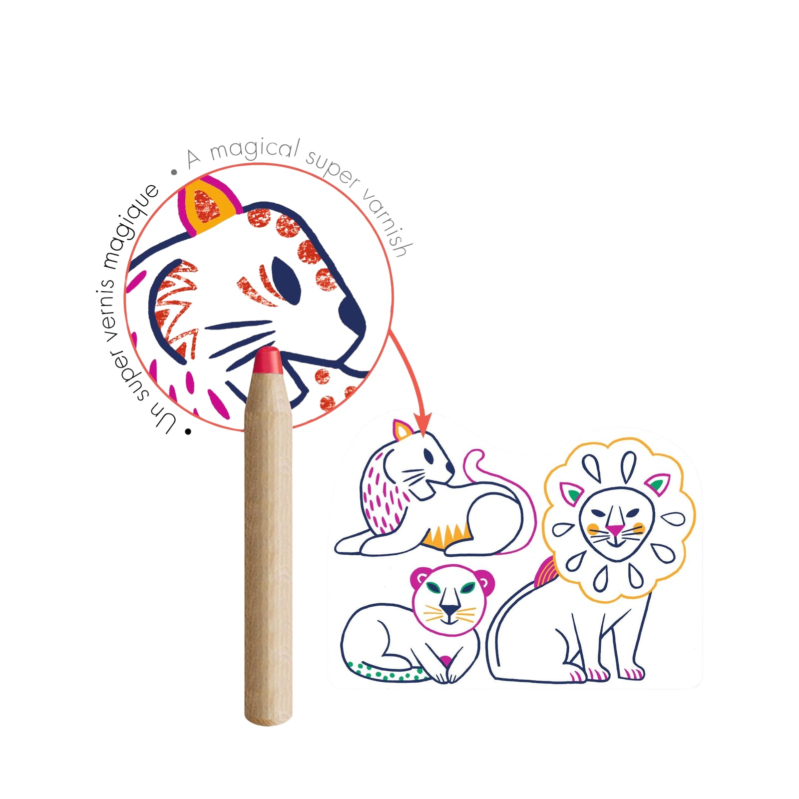 Colouring Craft Set - Wild Families