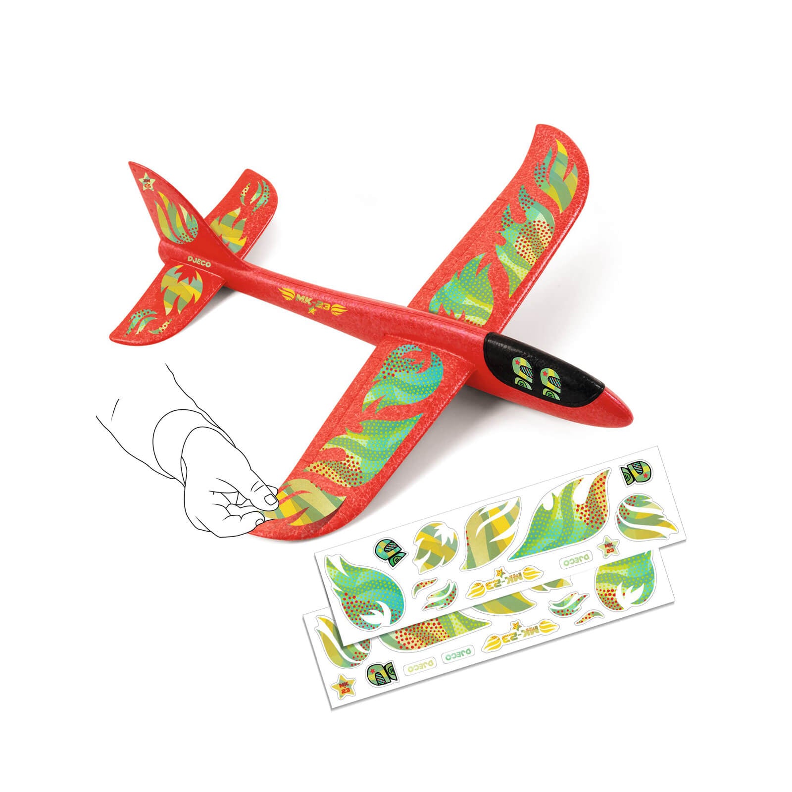 Large Foam Plane - Fire Decals