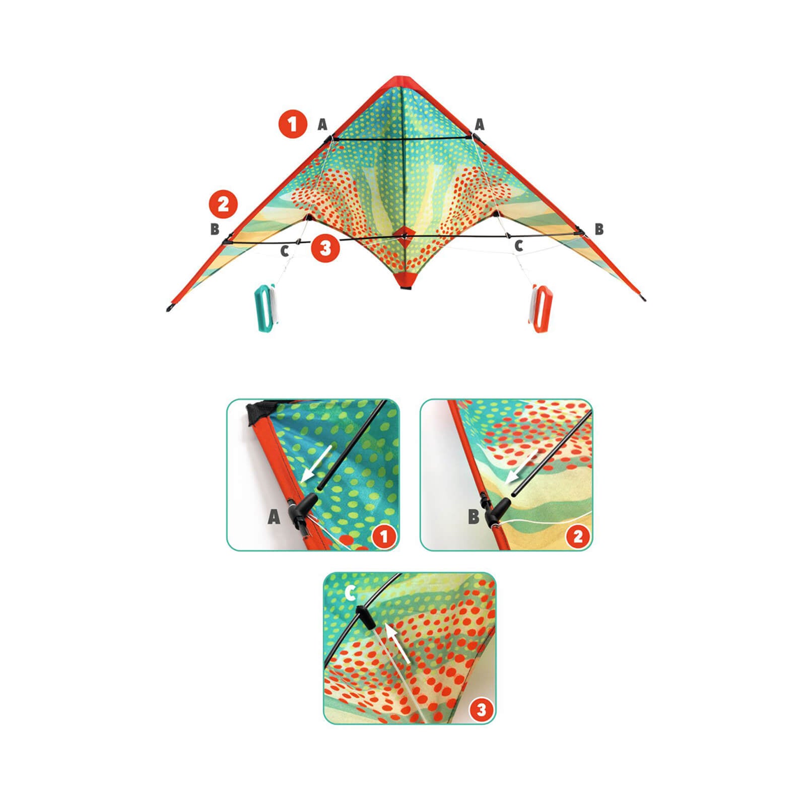 Stunt Kite - Red Dots