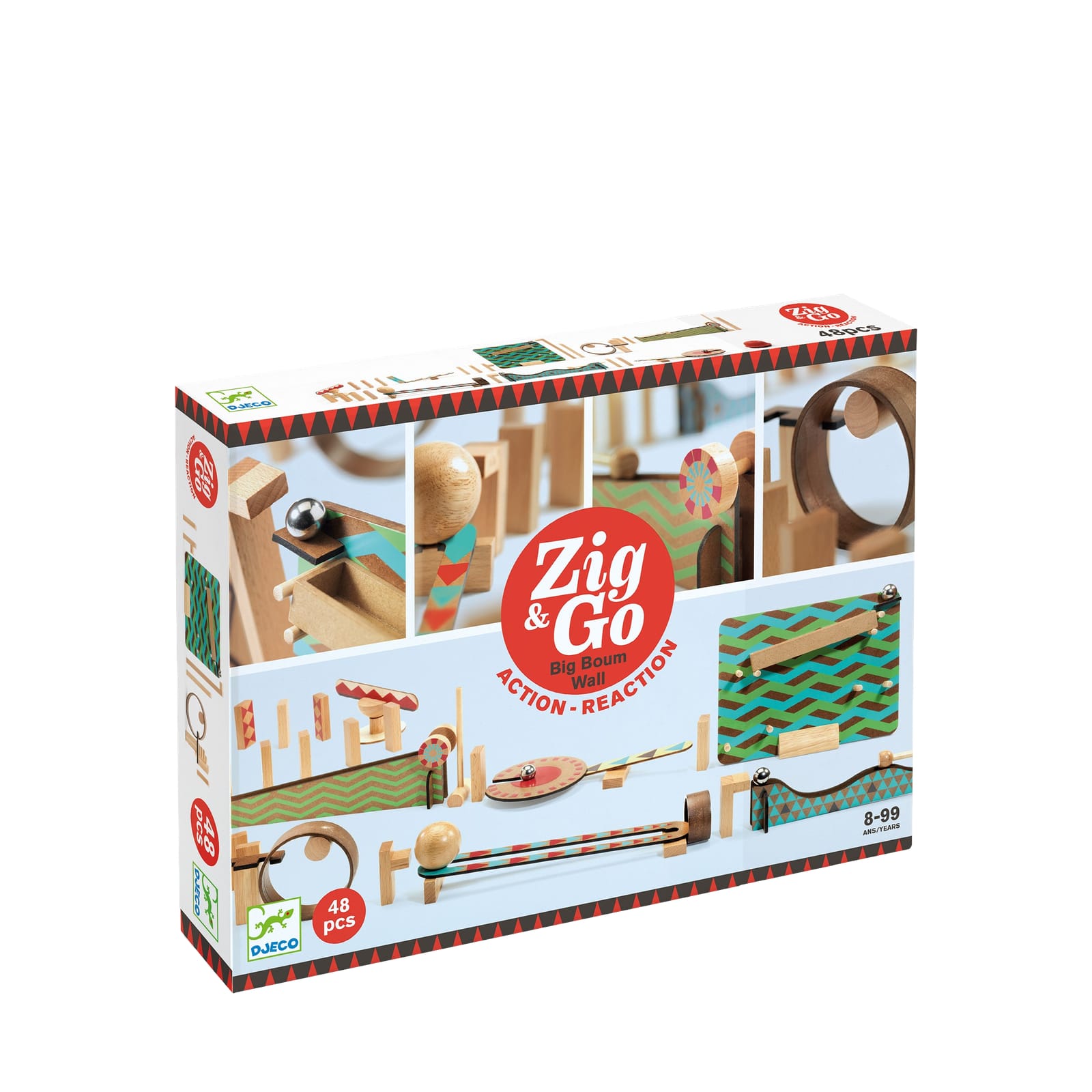 Zig and Go Construction Game - Big Wall 48 Pieces