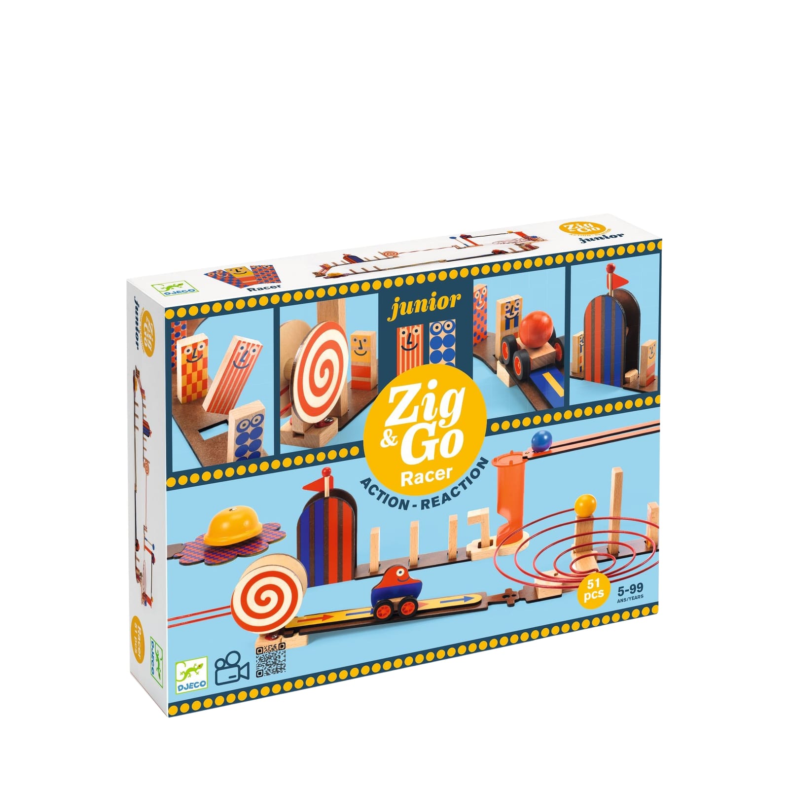 Zig and Go Construction Game - Racer 51 Pieces