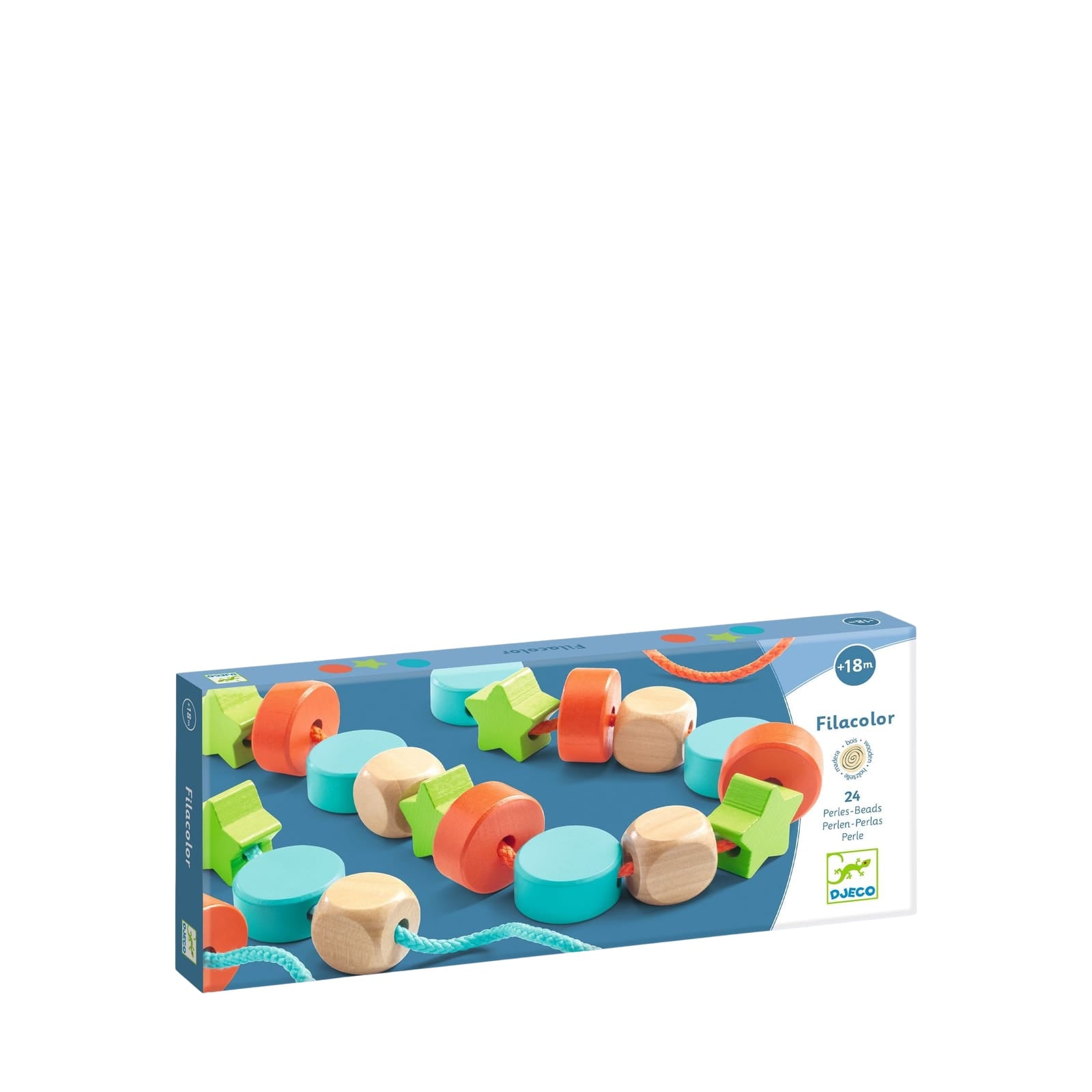 Lacing Beads - Coloured Shapes