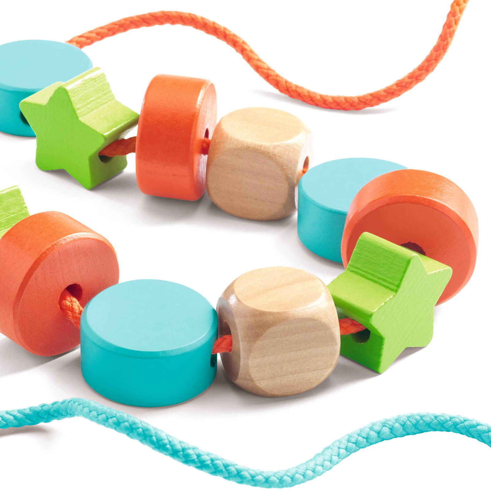 Lacing Beads - Coloured Shapes