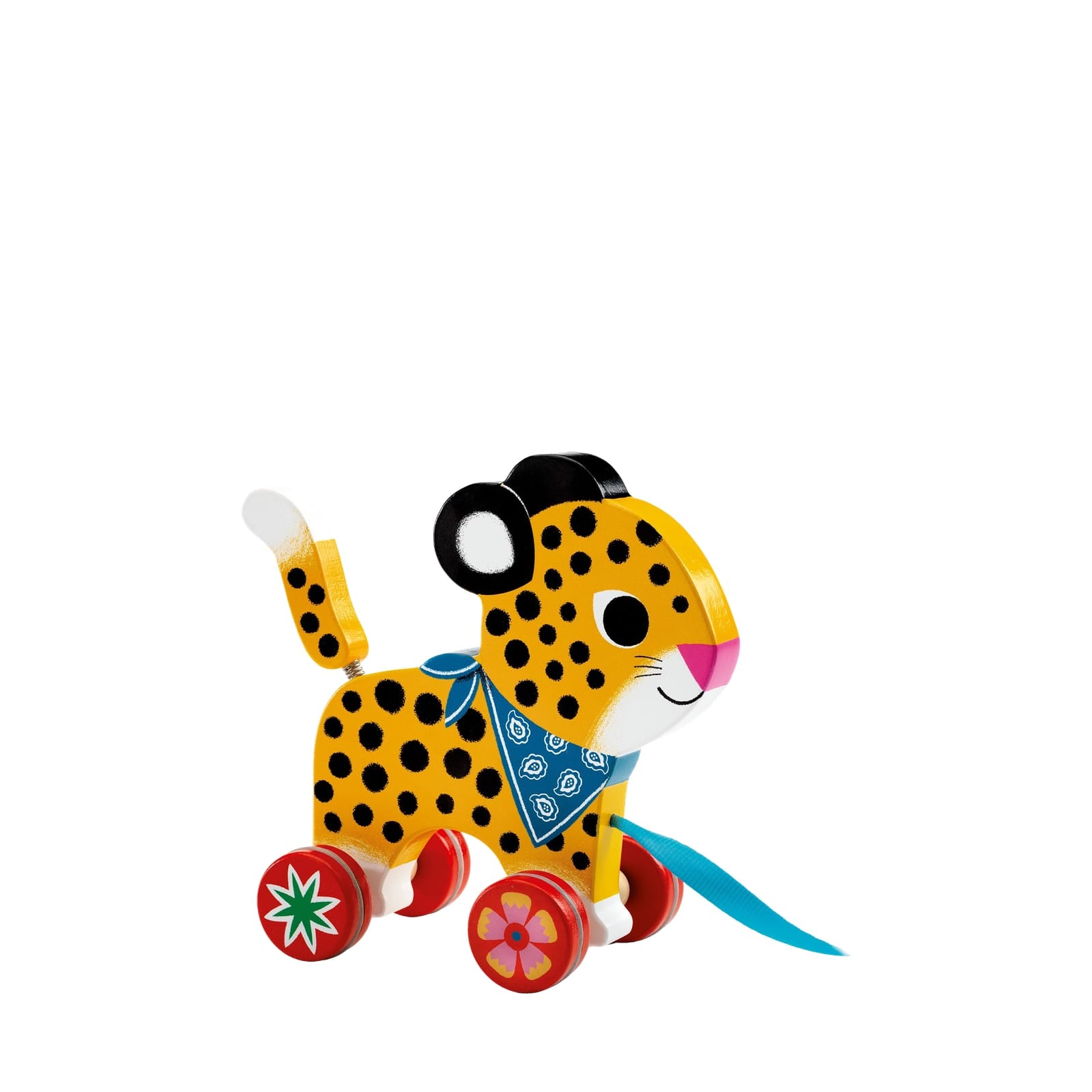 Pull Along Wooden Leopard