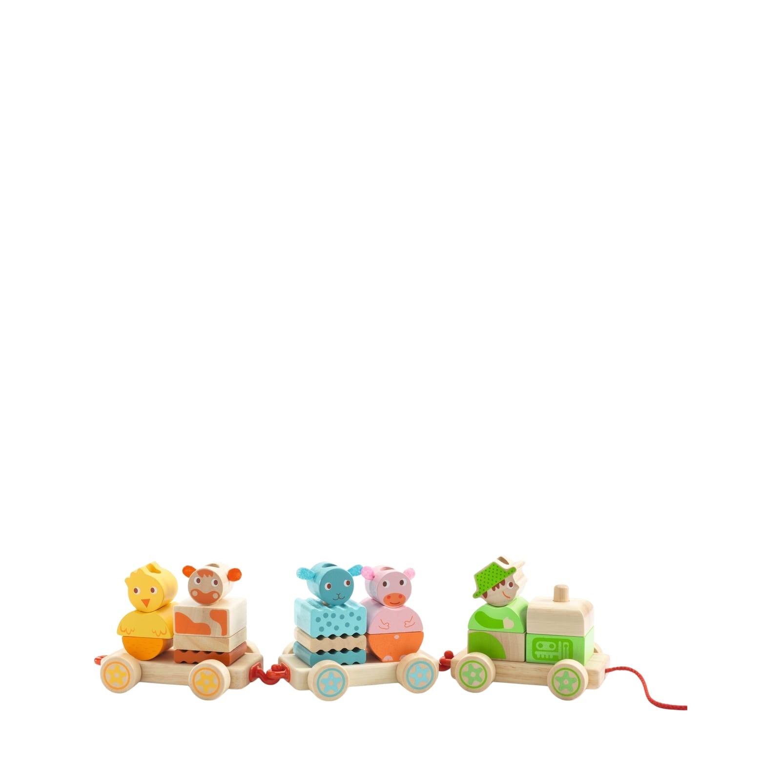 Pull Along Stacking Train - Farmer and Animals