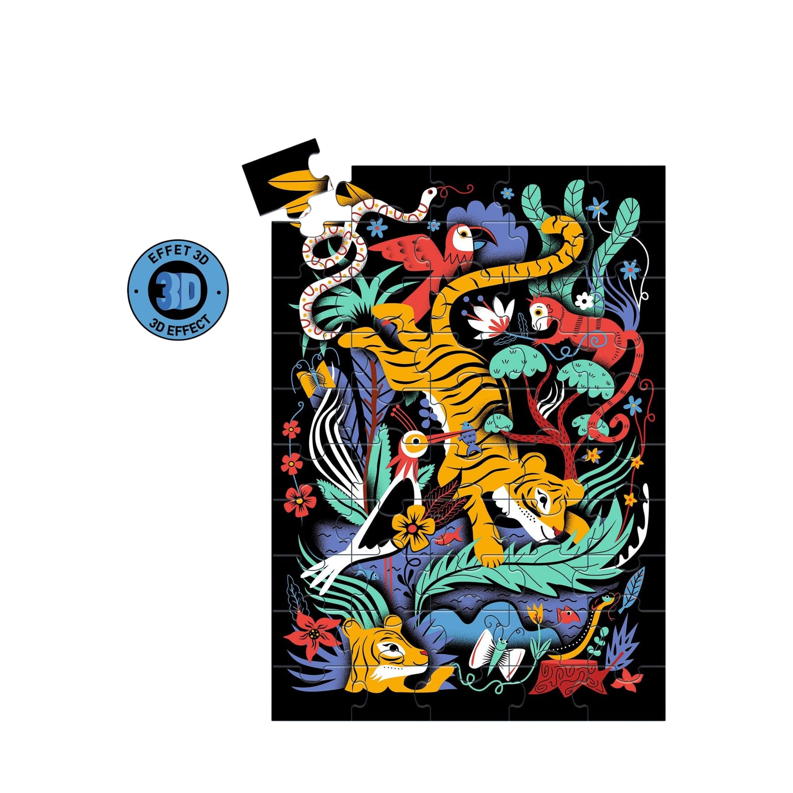 50 Piece 3D Puzzle - The Tiger Leap