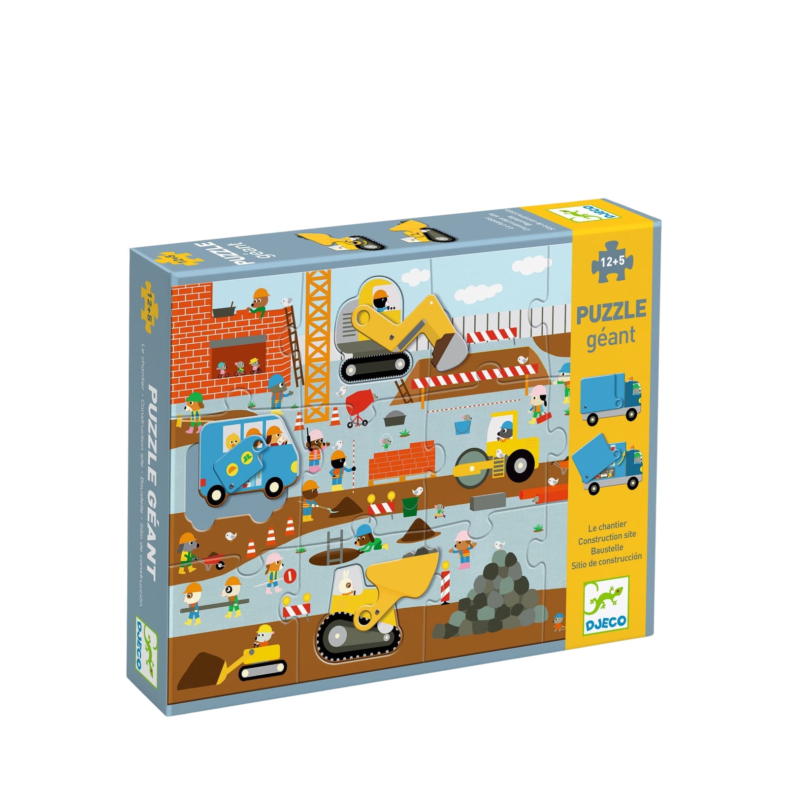 Giant 12 Piece Puzzle - Construction Site