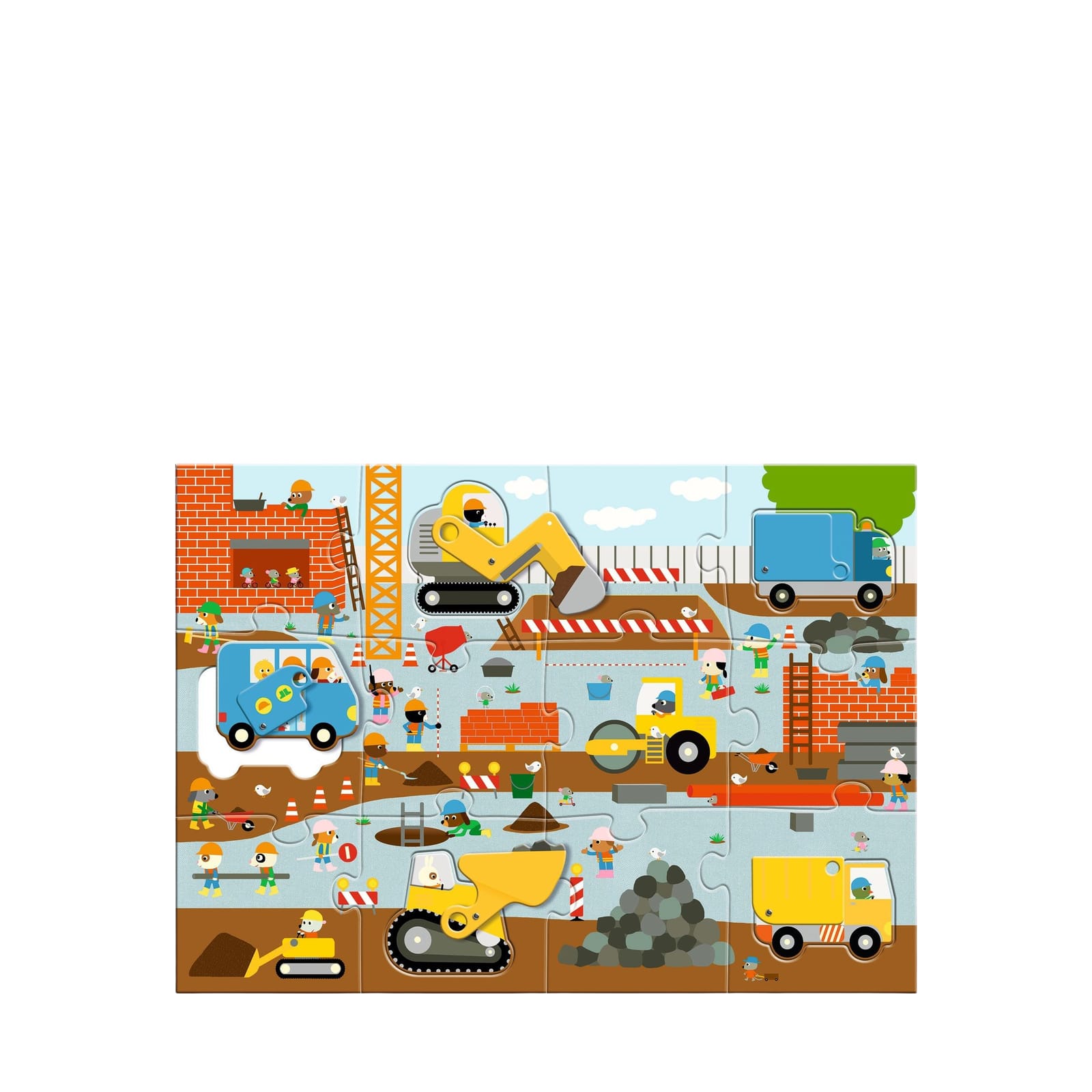 Giant 12 Piece Puzzle - Construction Site