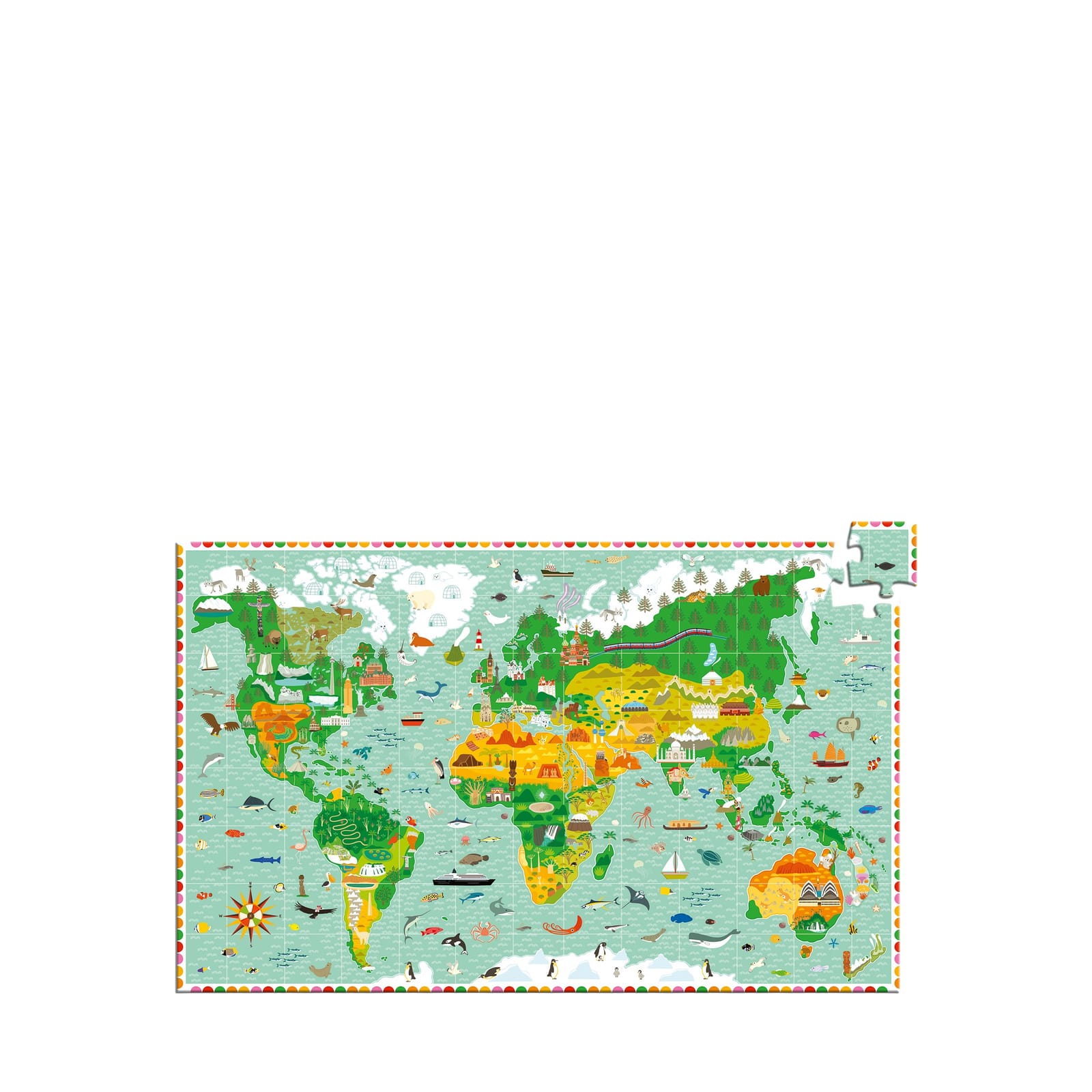 200 Piece Puzzle and Booklet - Around The World