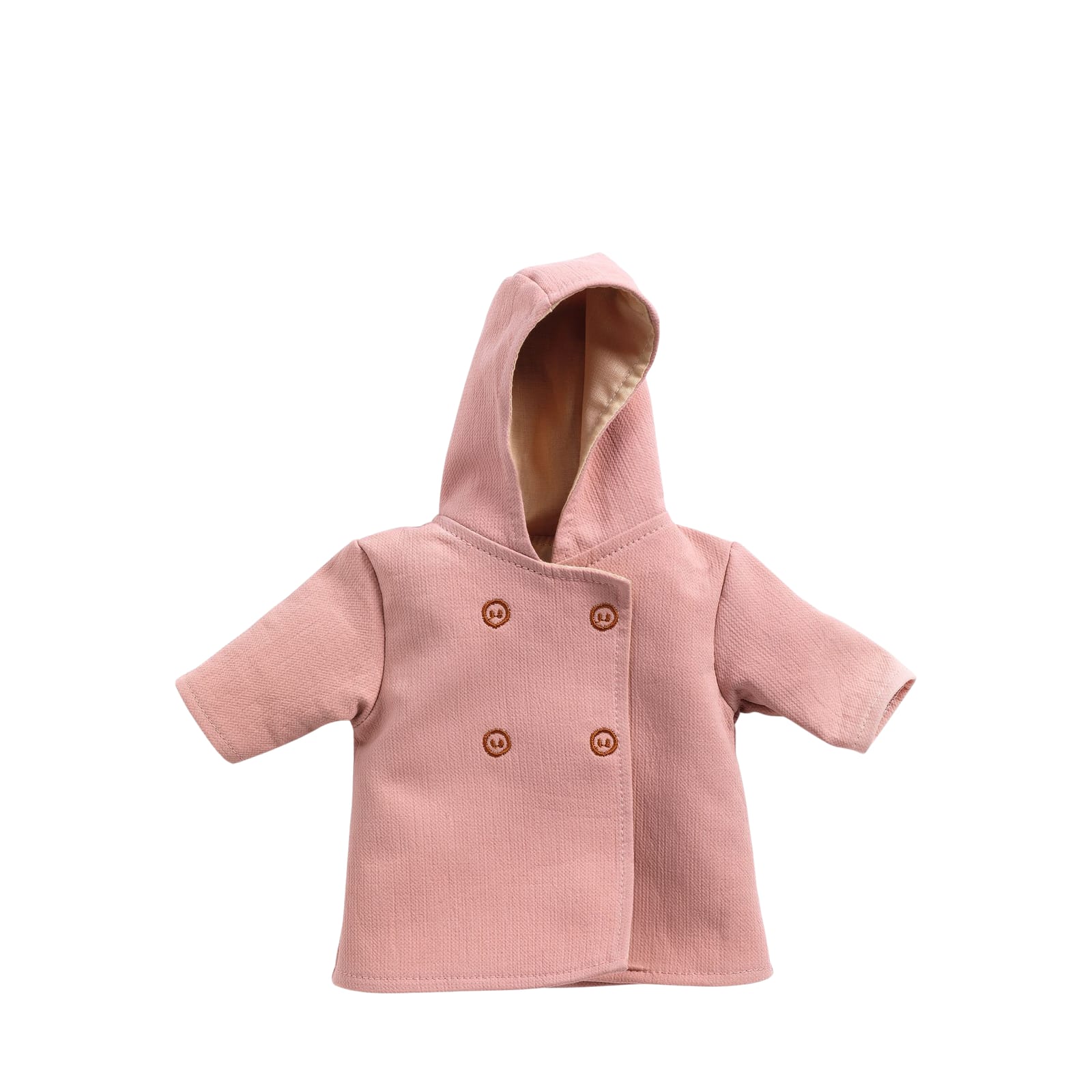 Doll Outfit Set 34cm - Pink Hooded Coat