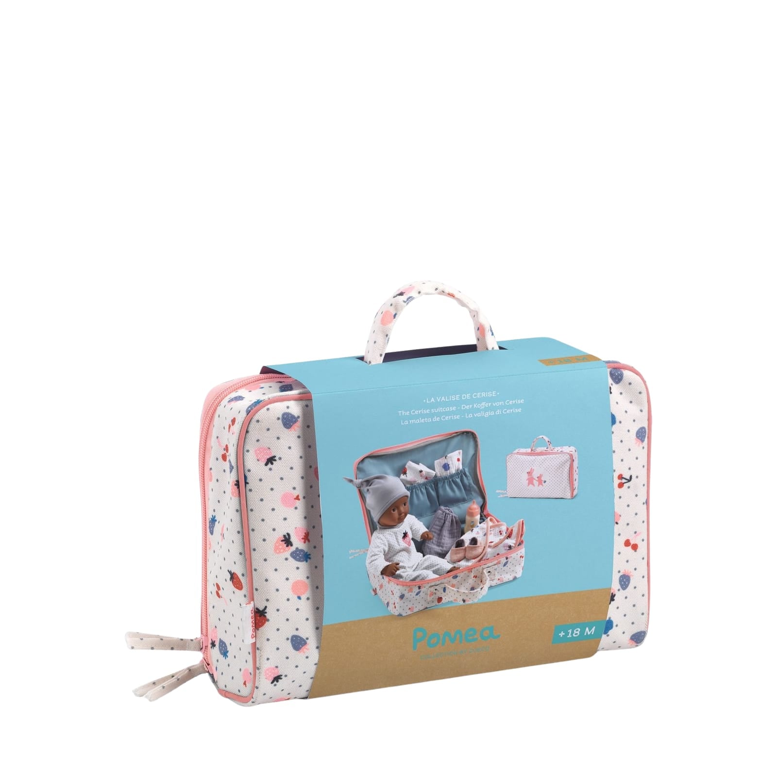 Baby Doll 32cm Suitcase and Accessories - Cerise
