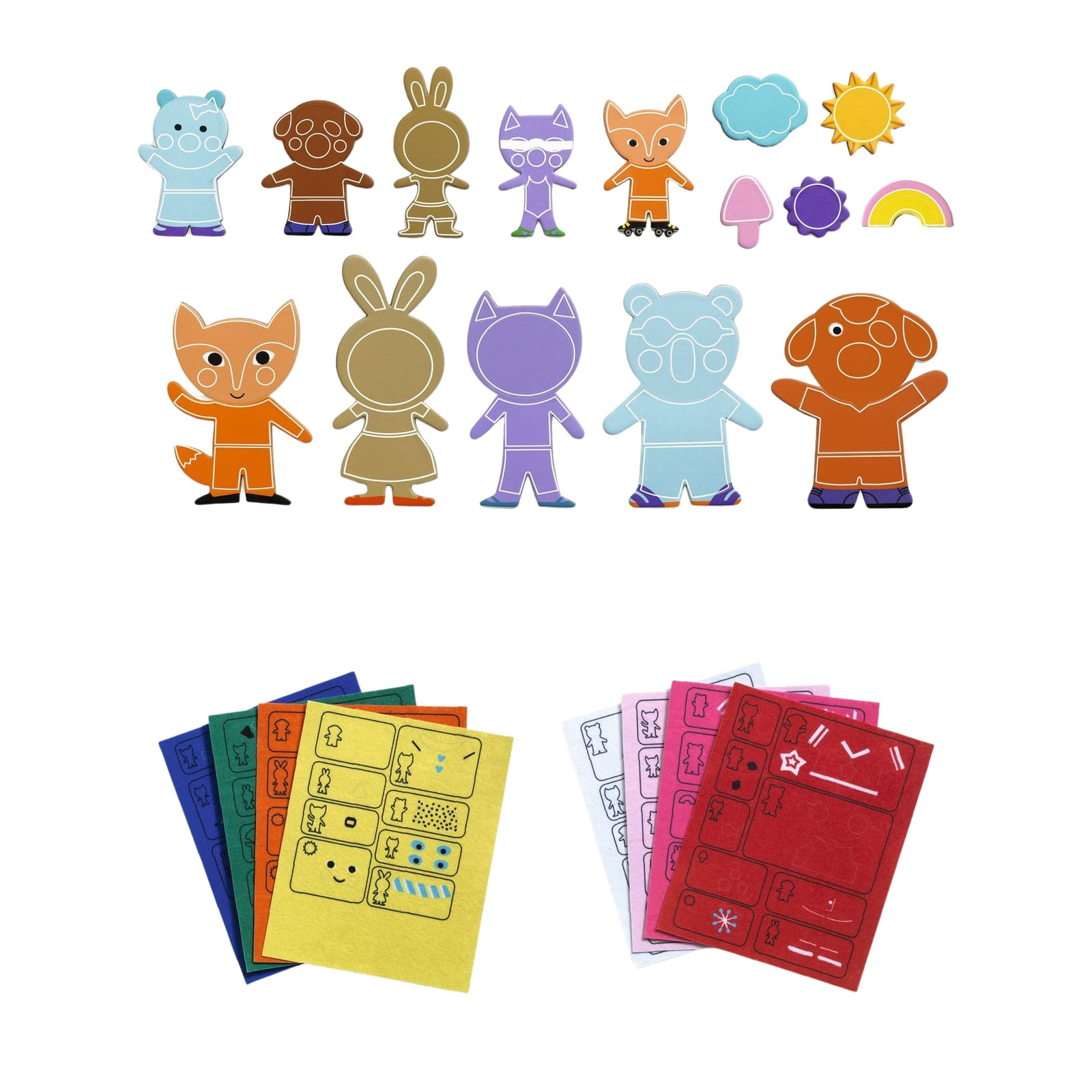 Do It Yourself Craft Set - 15 Magnets Funky Family