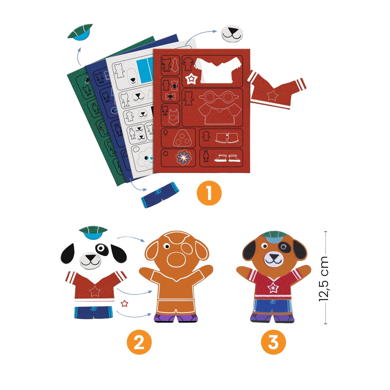 Do It Yourself Craft Set - 15 Magnets Funky Family