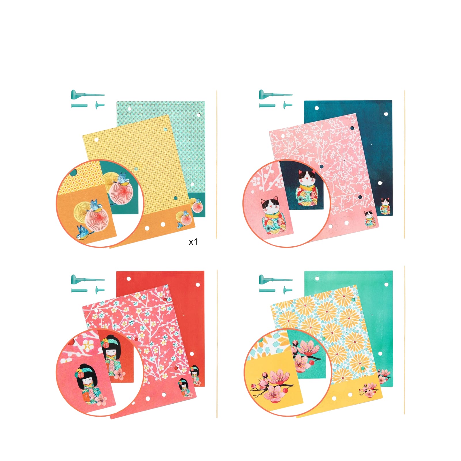 Do It Yourself Craft Set - 4 Windmills