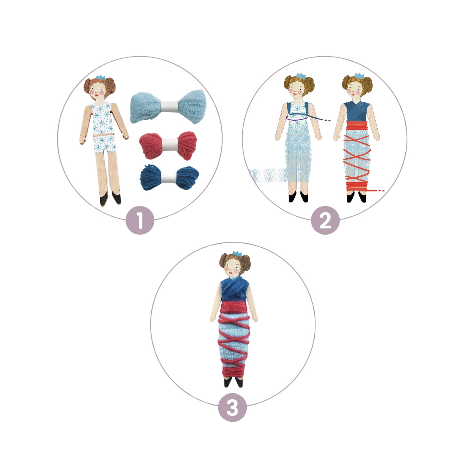 Do It Yourself Craft Set - 5 Worry Dolls