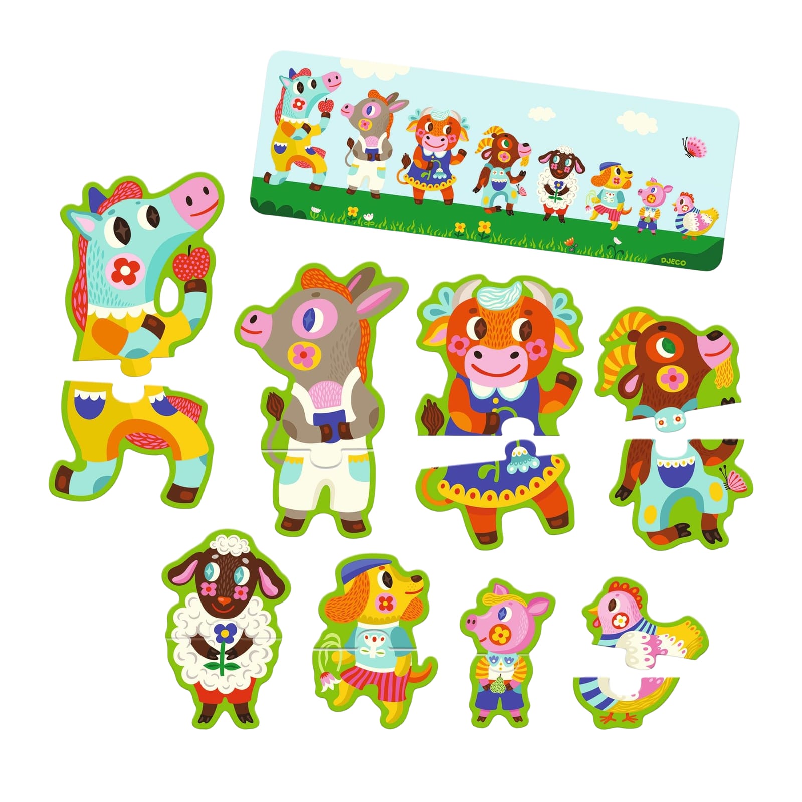 16 Piece Puzzle - Big and Small On The Farm