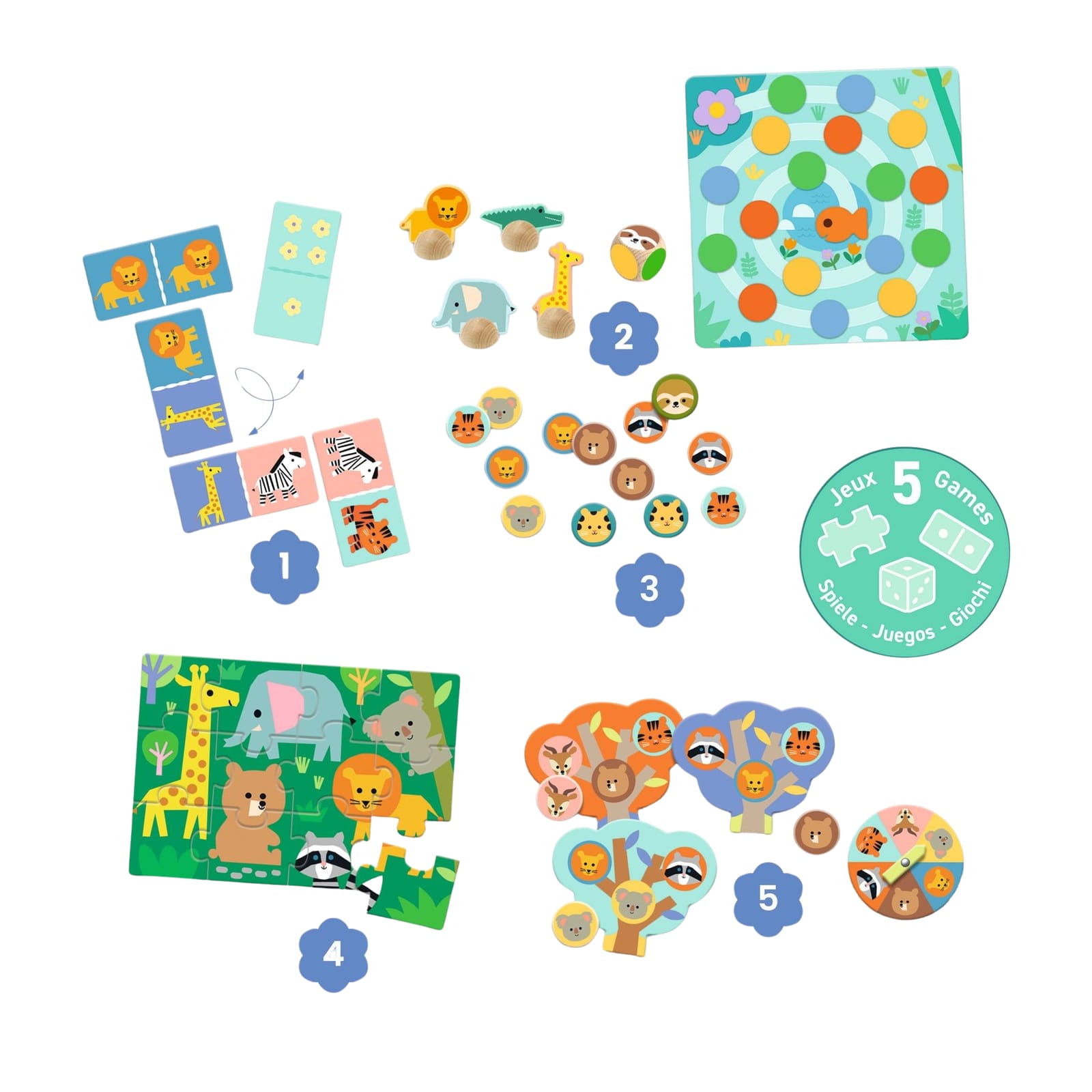 5 Games - Savannah Animals