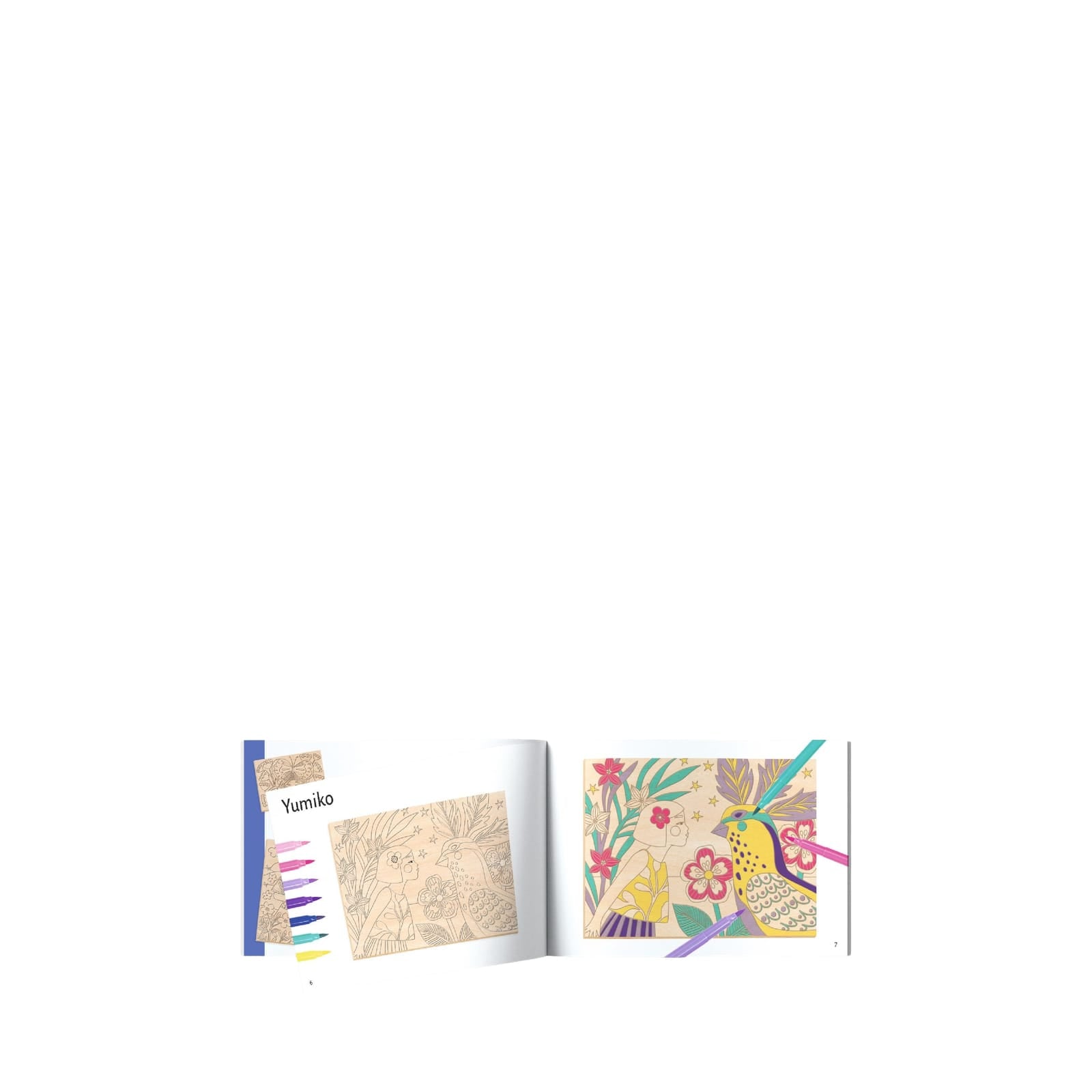 Colouring Wood Craft Set - Sweet Girls