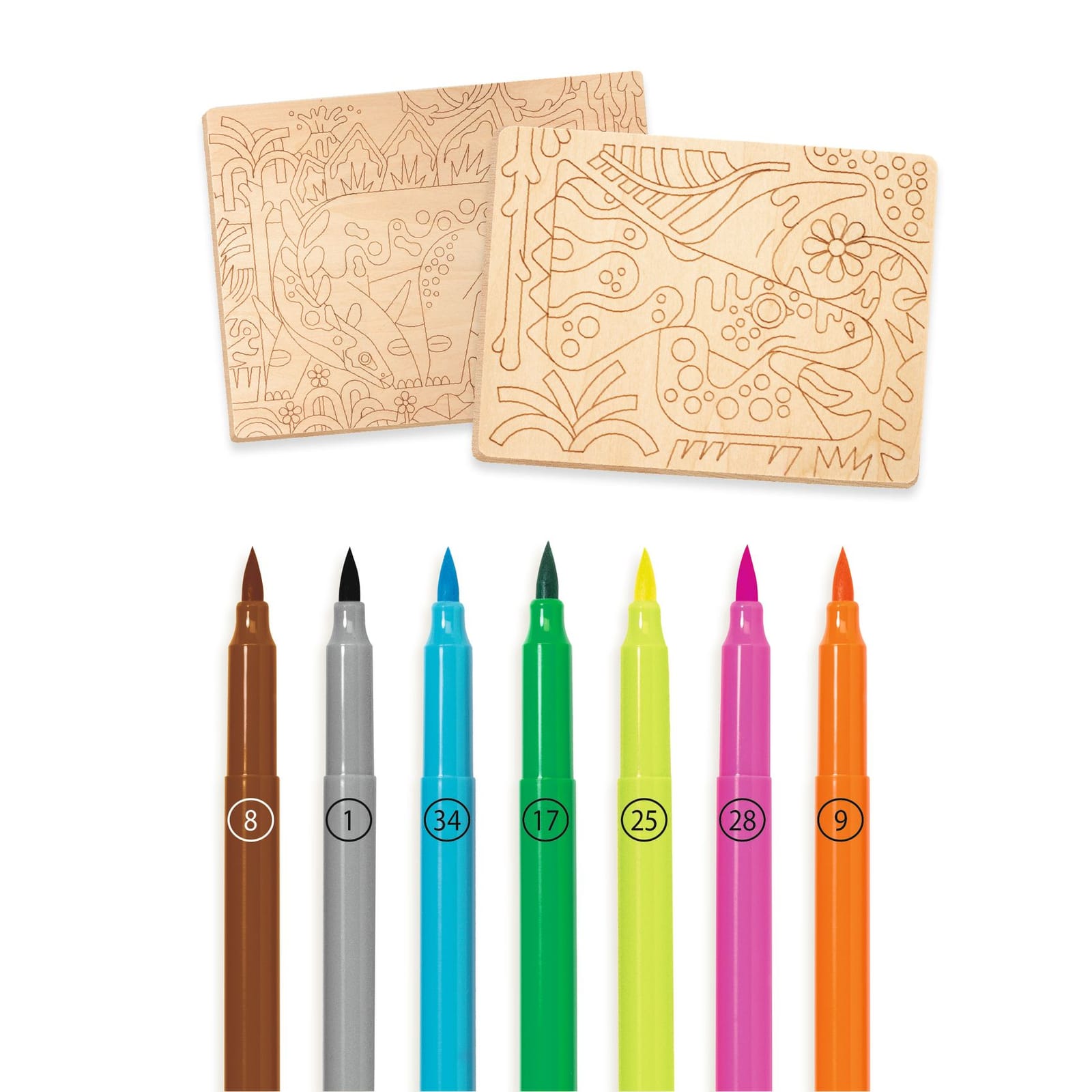 Colouring Wood Craft Set - Dino World