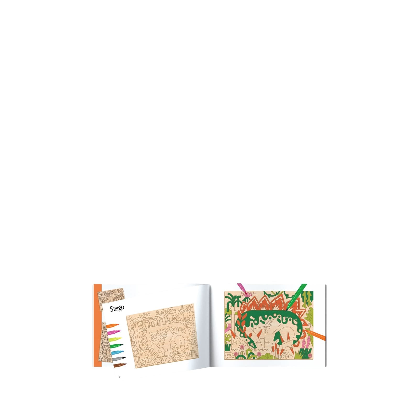Colouring Wood Craft Set - Dino World