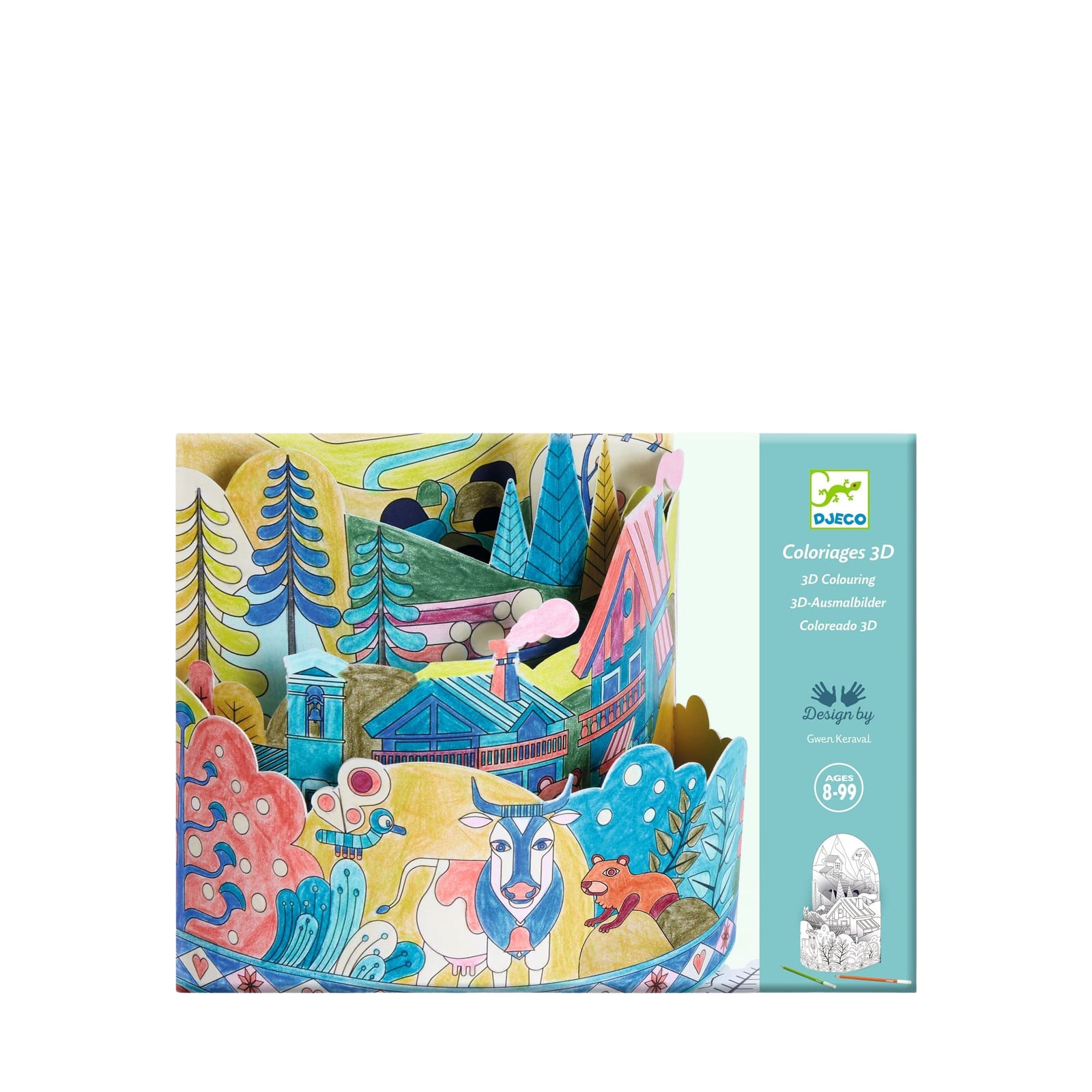 3D Colouring Craft Set - The World